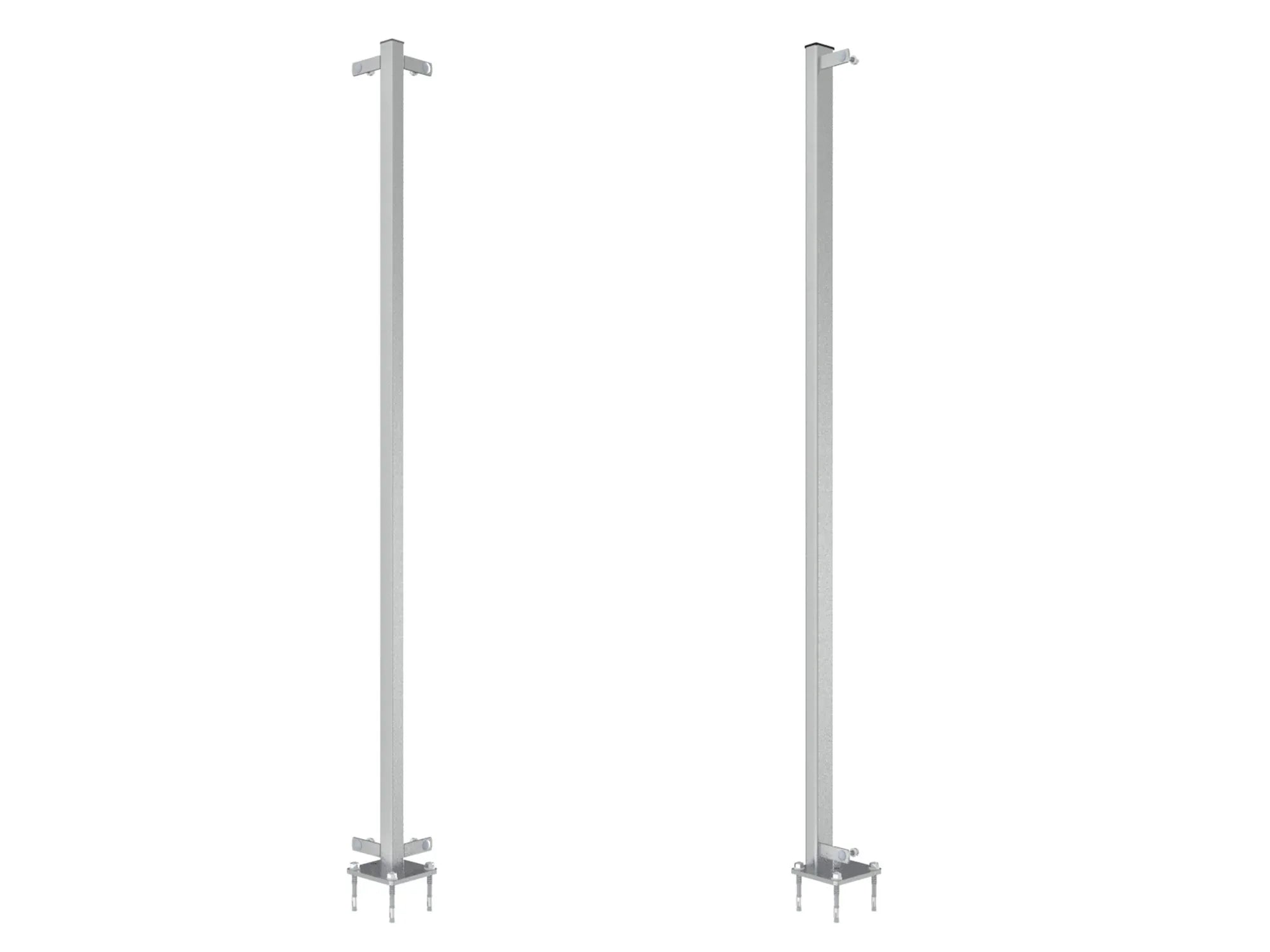 Verzinkte Zaunpfosten in stabiler Ausführung