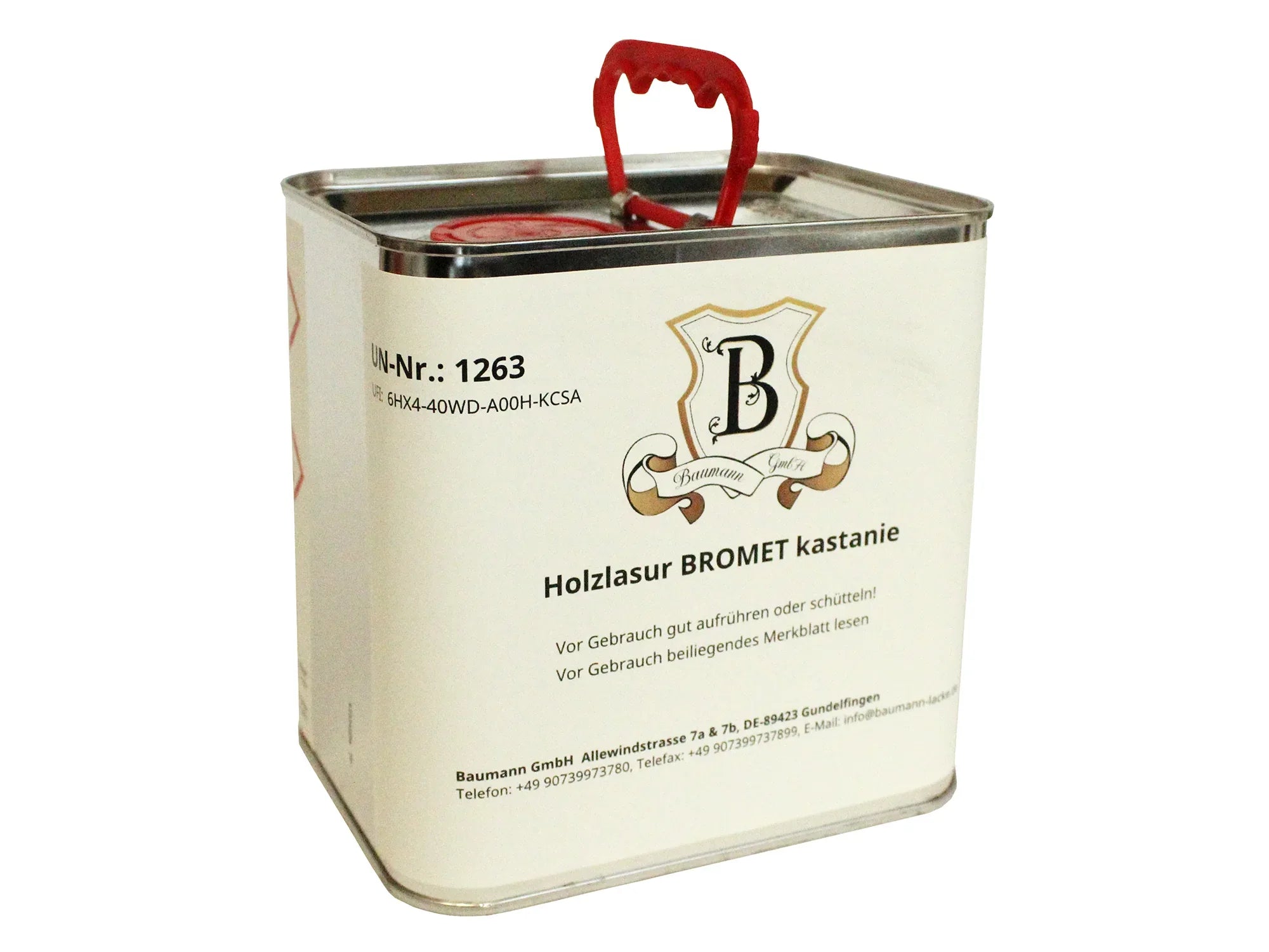 Kanister Holzschutzlasur im Farbton Kastanie