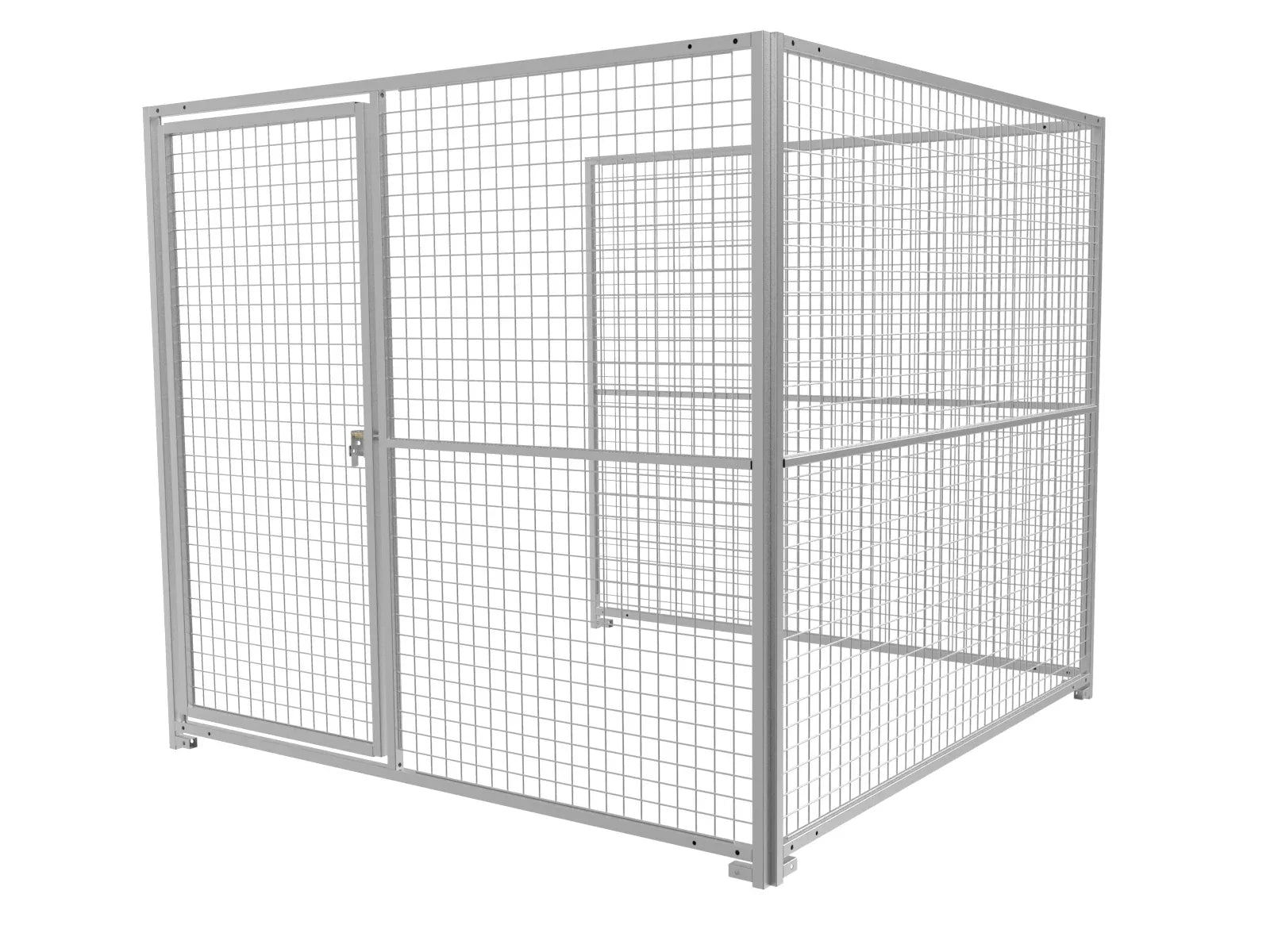 Hundeauslauf für den Außenbereich seitlich angebaut