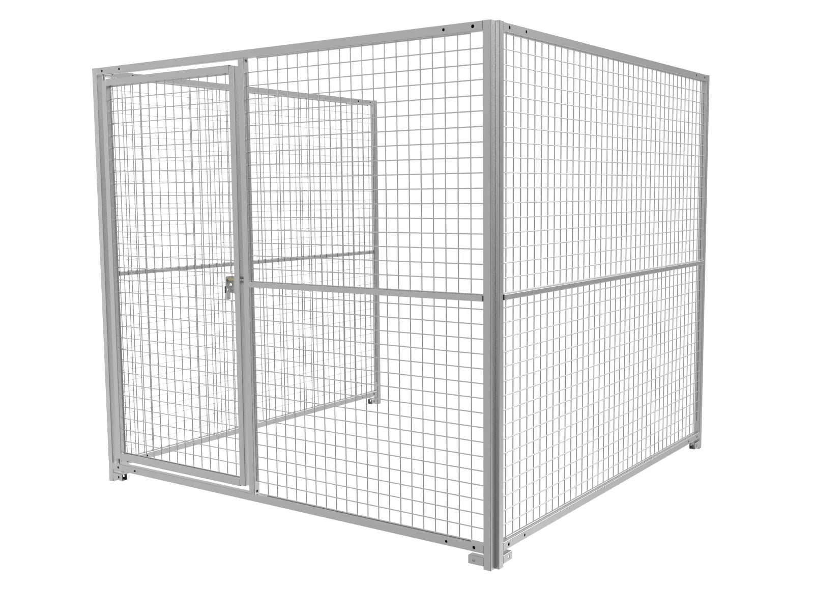 Hundeauslauf mit Gitterelementen in der Größe von 2 x 2 m