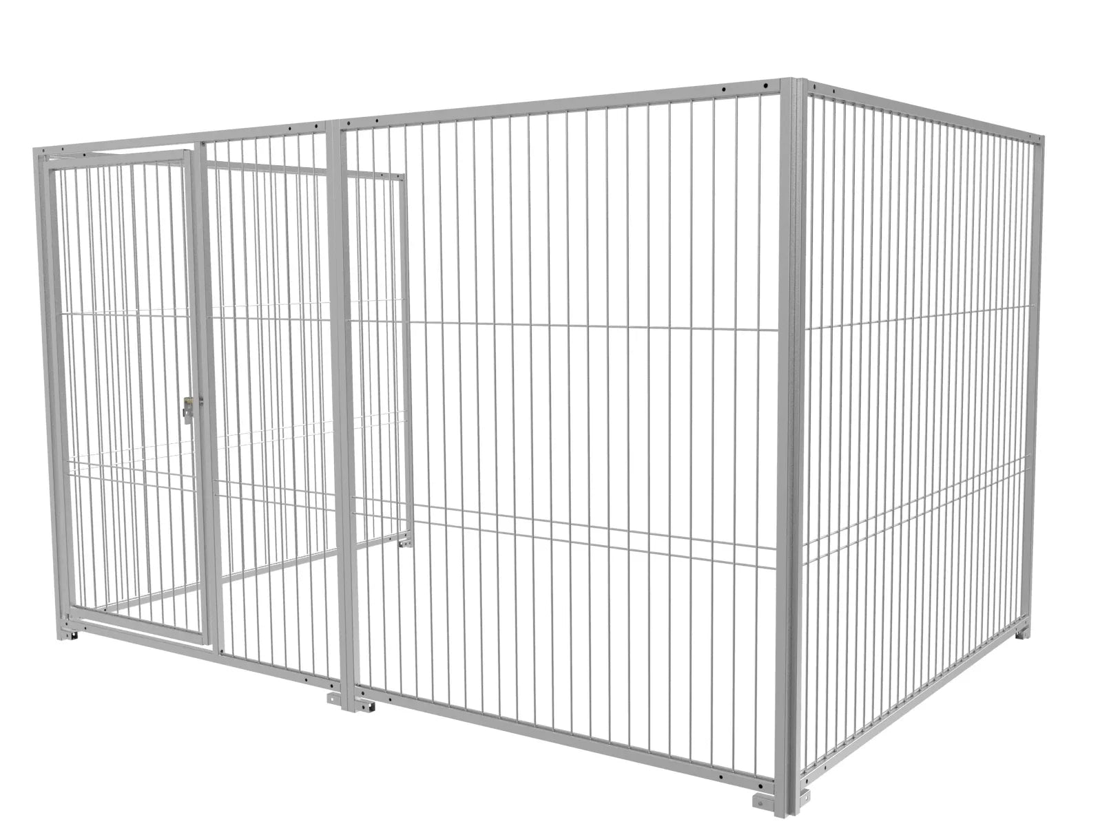 Verzinkter Hundeauslauf mit Stabelementen in der Größe von 2 x 3 m