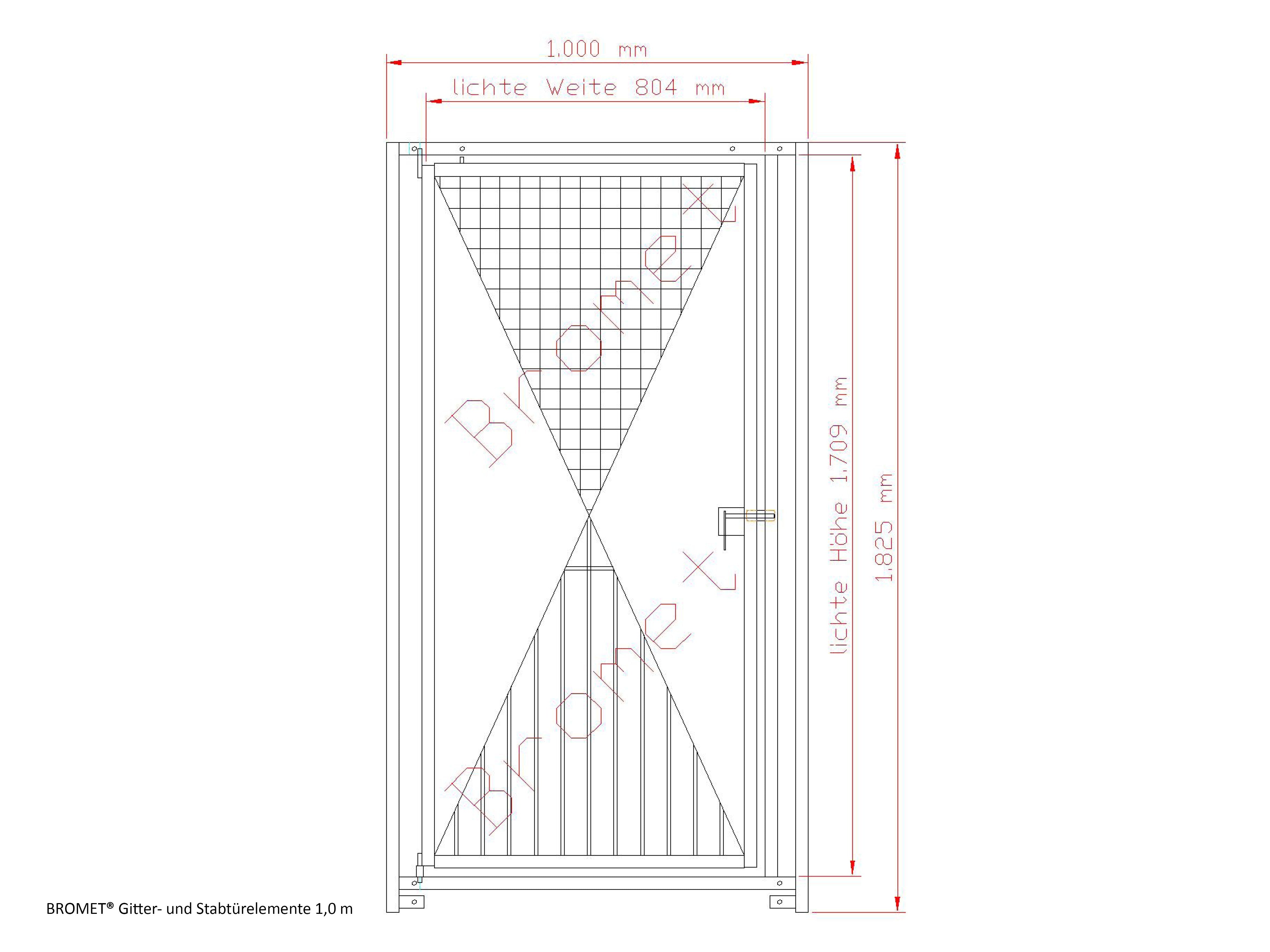 Zeichnung mit Maßen