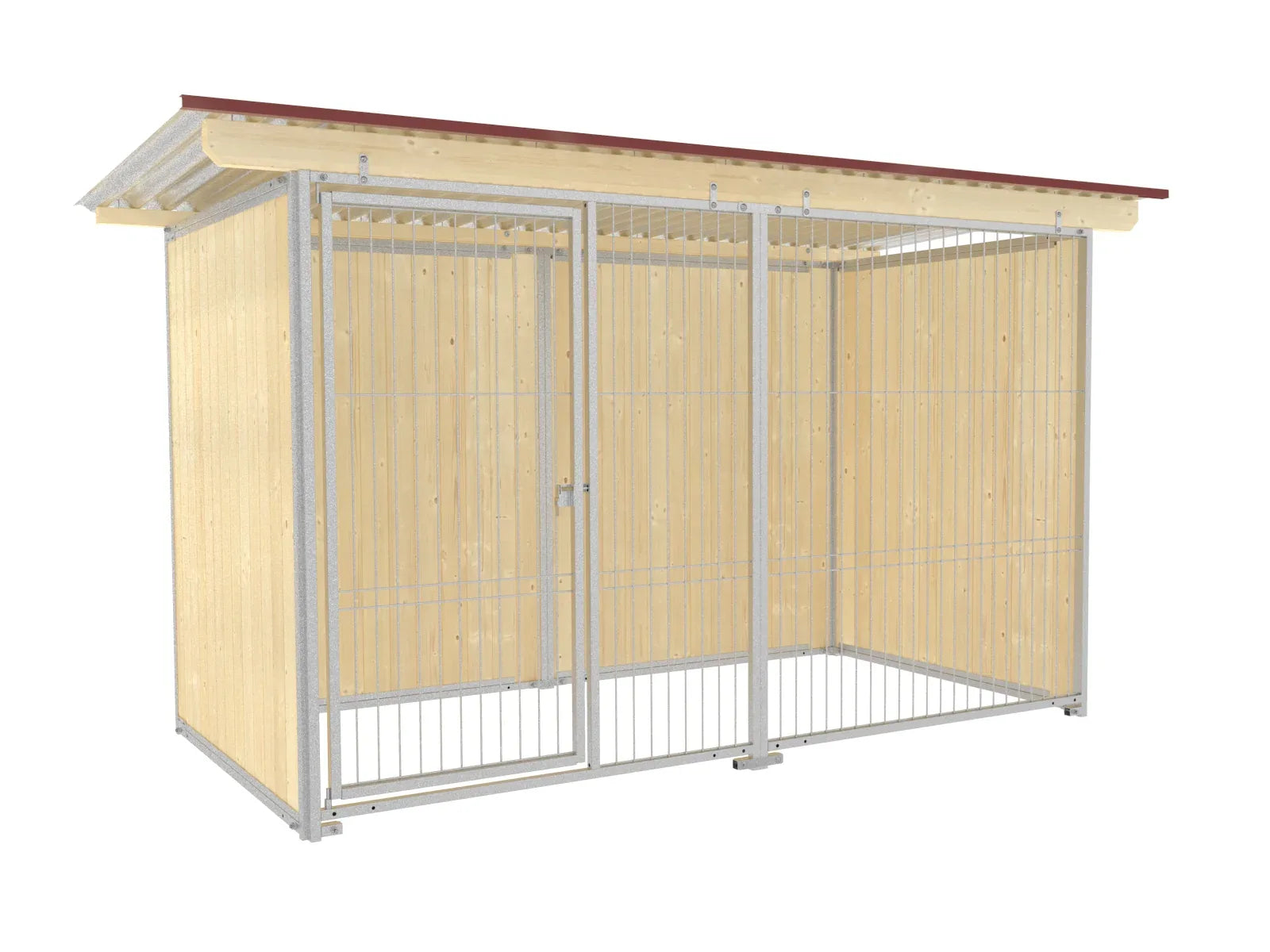 Hundezwinger mit Stabelementen aus 6 mm starken Stäben