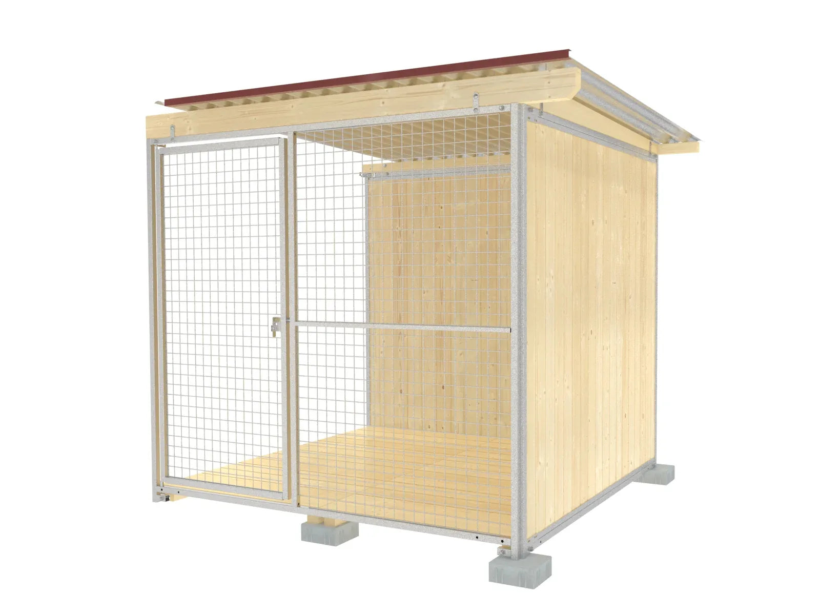 Hundezwinger zum Anbauen im Außenbereich an eine Zwingeranlage