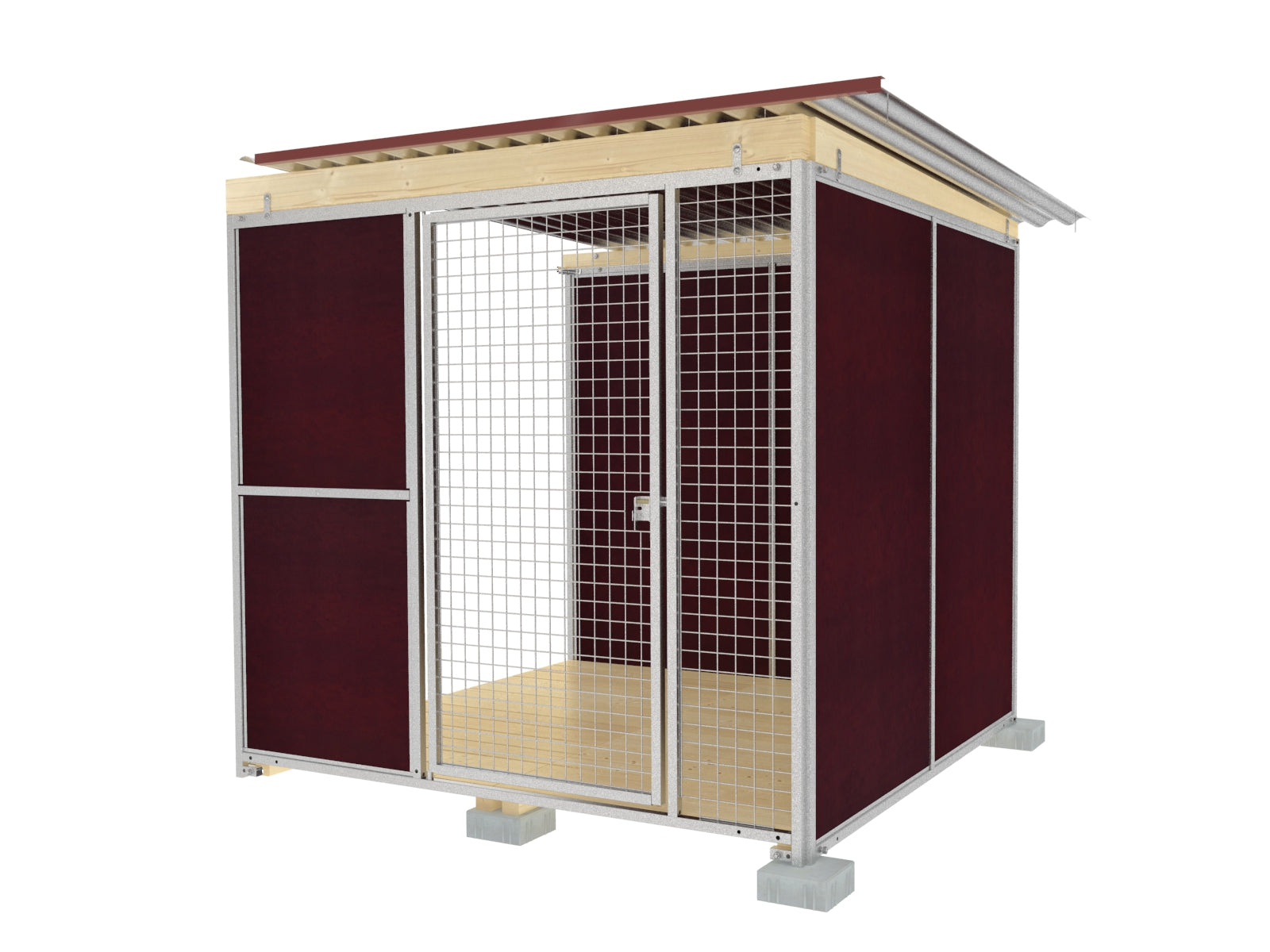 Anbau-Hundezwinger für Zwingeranlagen in Reihe aufgebaut