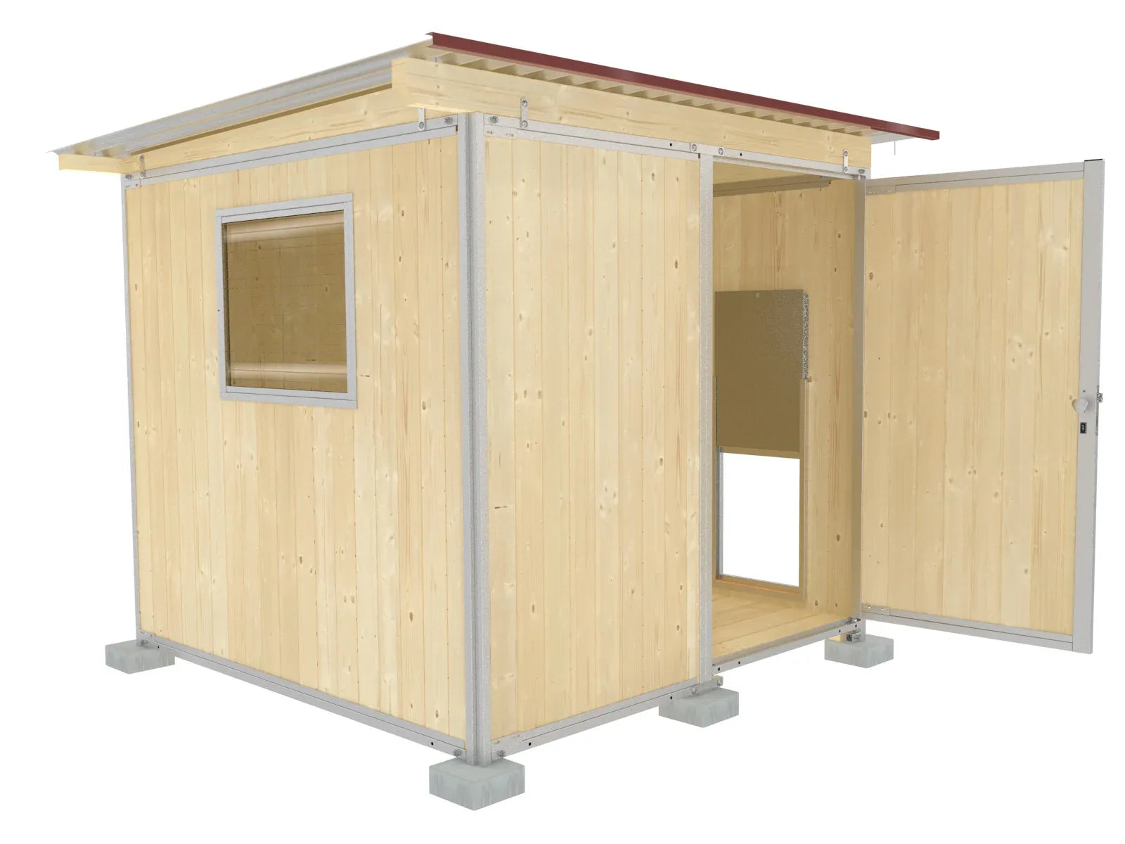 Hundezwinger 4-seitig geschlossen mit Fenster und Lüftungsklappe für Welpen