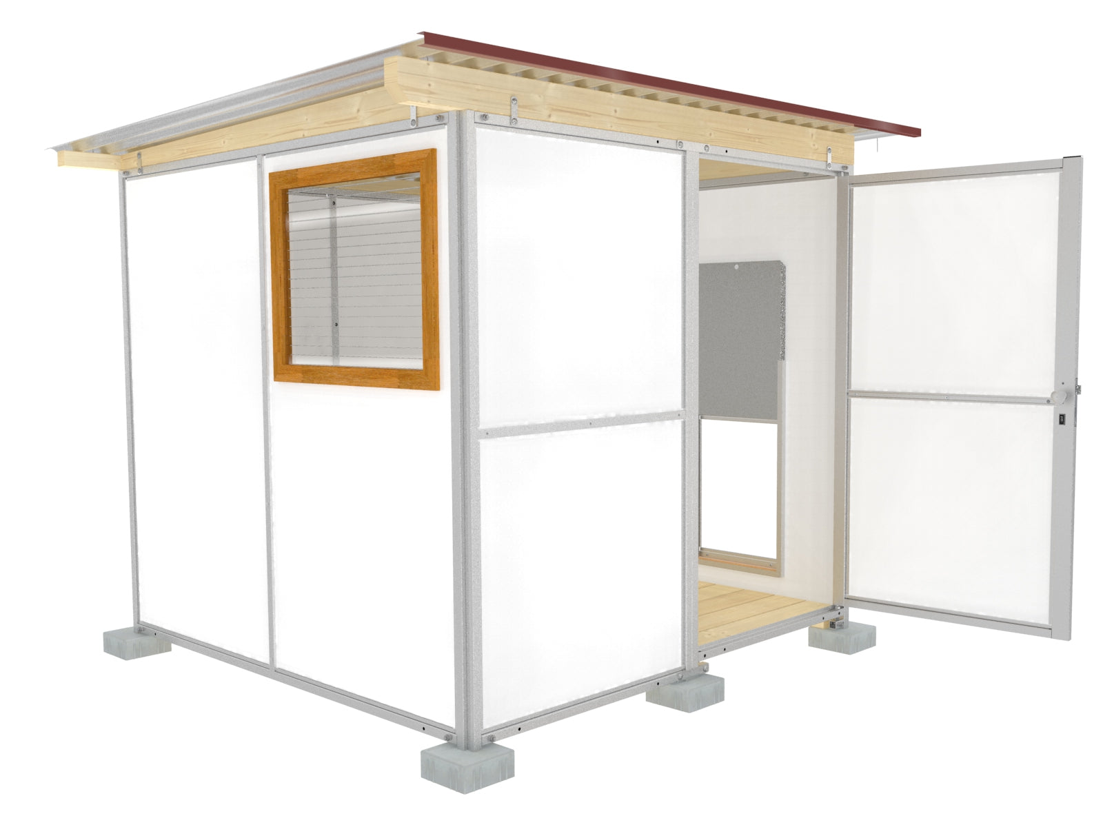 Hundezwinger 4 seitig geschlossen als Zuchtzelle für Welpen mit Fenster und Lüftungsklappe