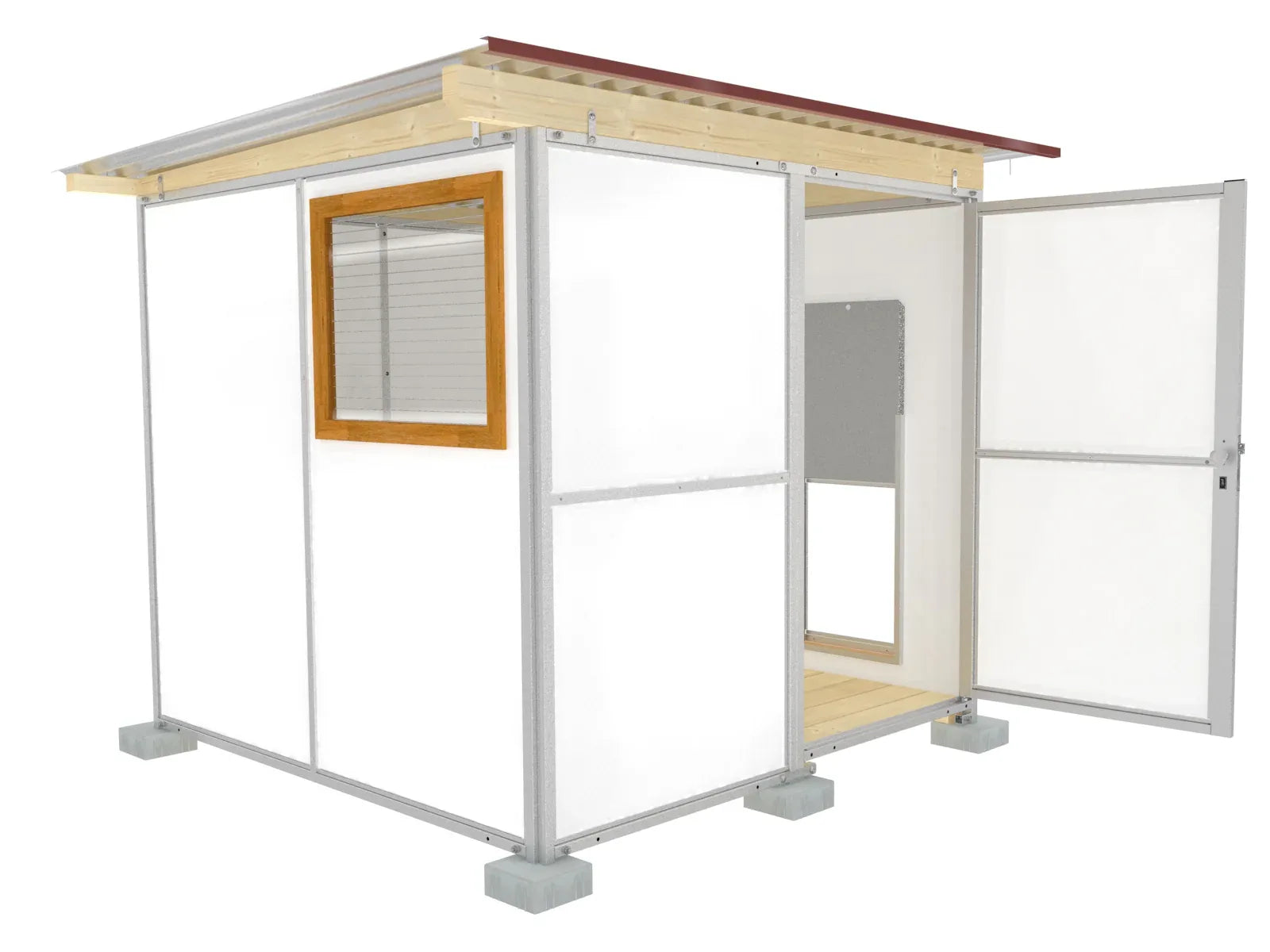 Hundezwinger 4 seitig geschlossen als Zuchtzelle für Welpen mit Fenster und Lüftungsklappe