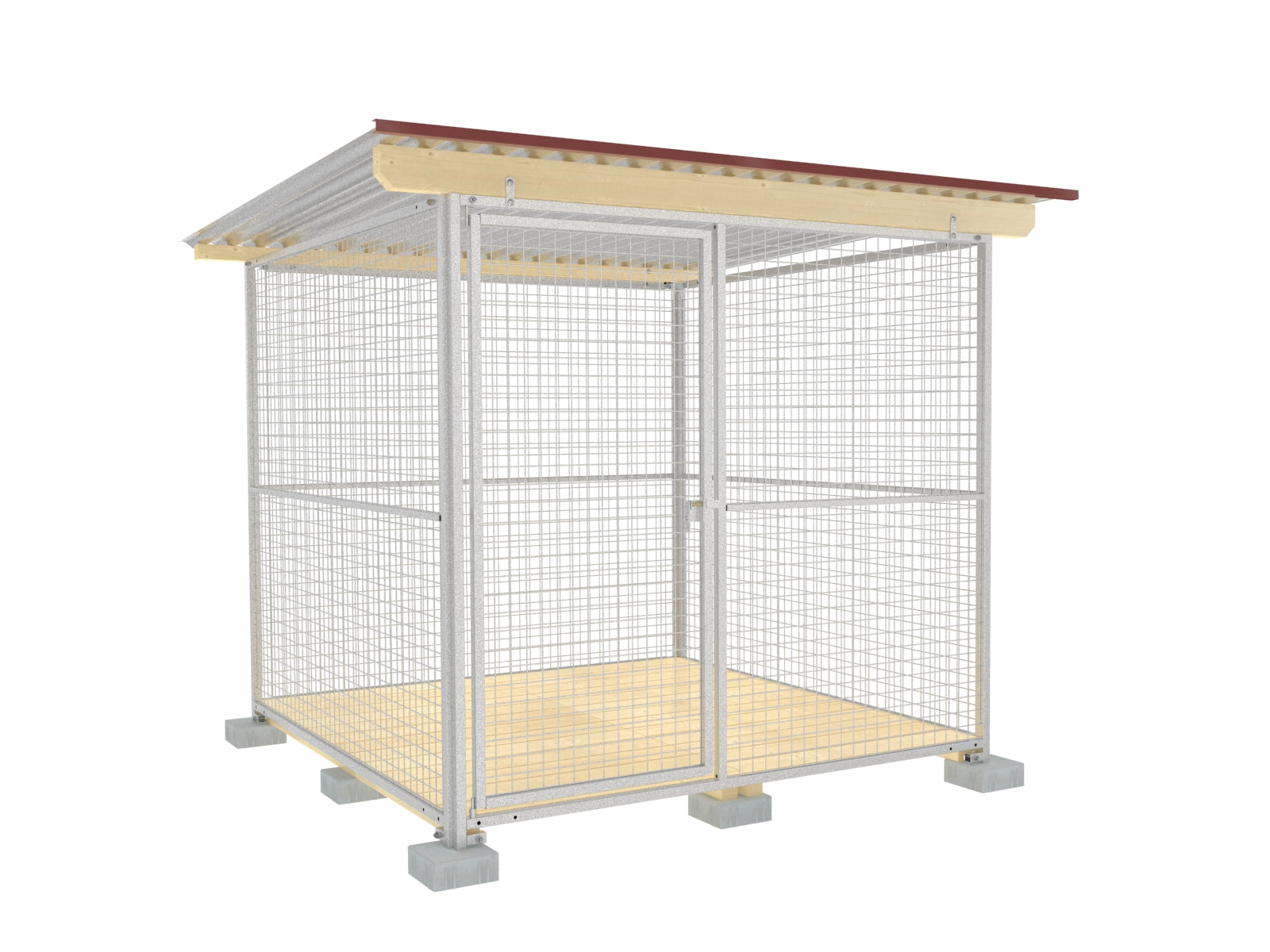 Brennholz-Lager mit Holzboden