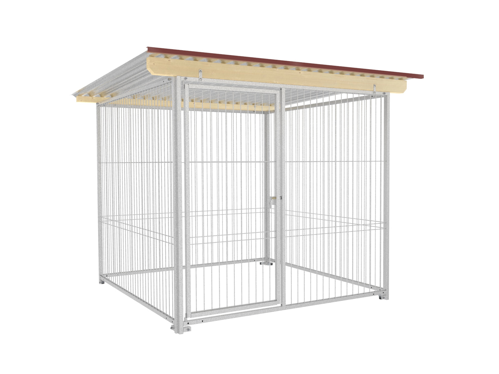 Hundezwinger ganz aus Metallwänden Größe 2 x 2 m
