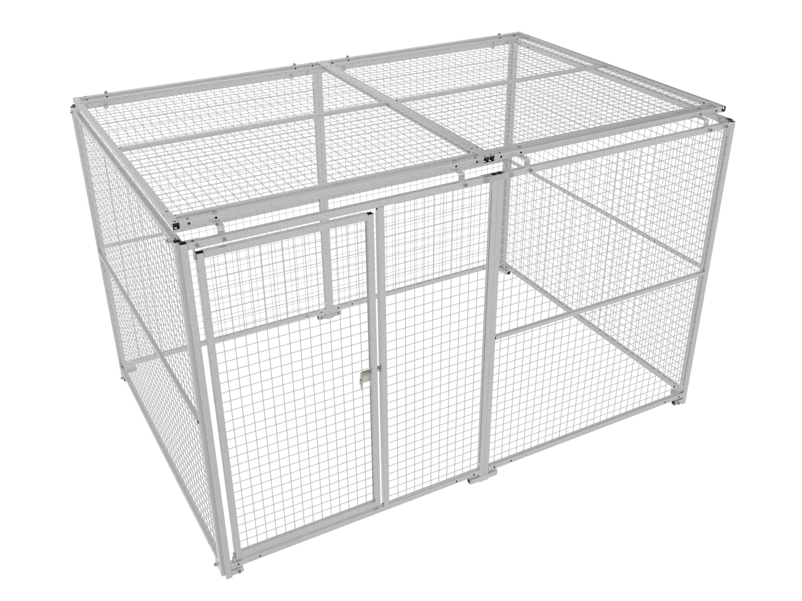 Stahlzwinger mit Abdeckgitter aus verzinktem Stahl