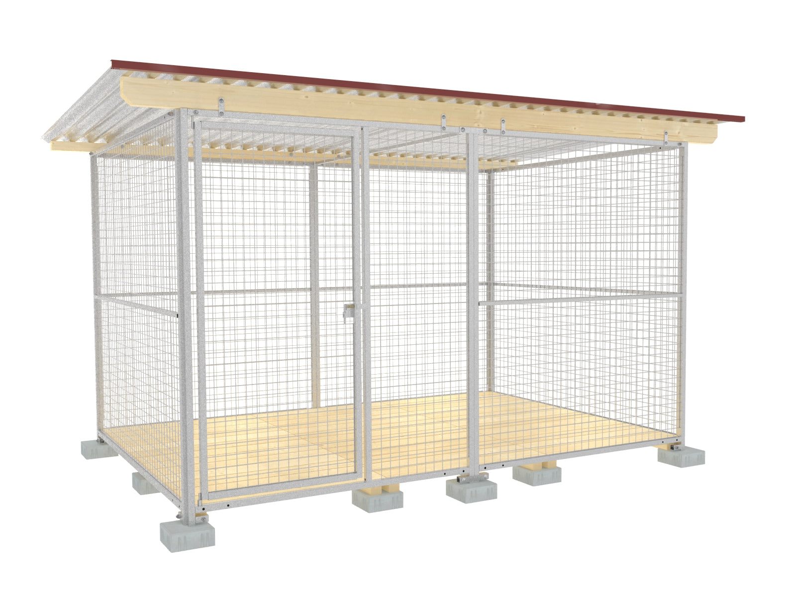 Brennholzlager 2 x 3 m mit Dach