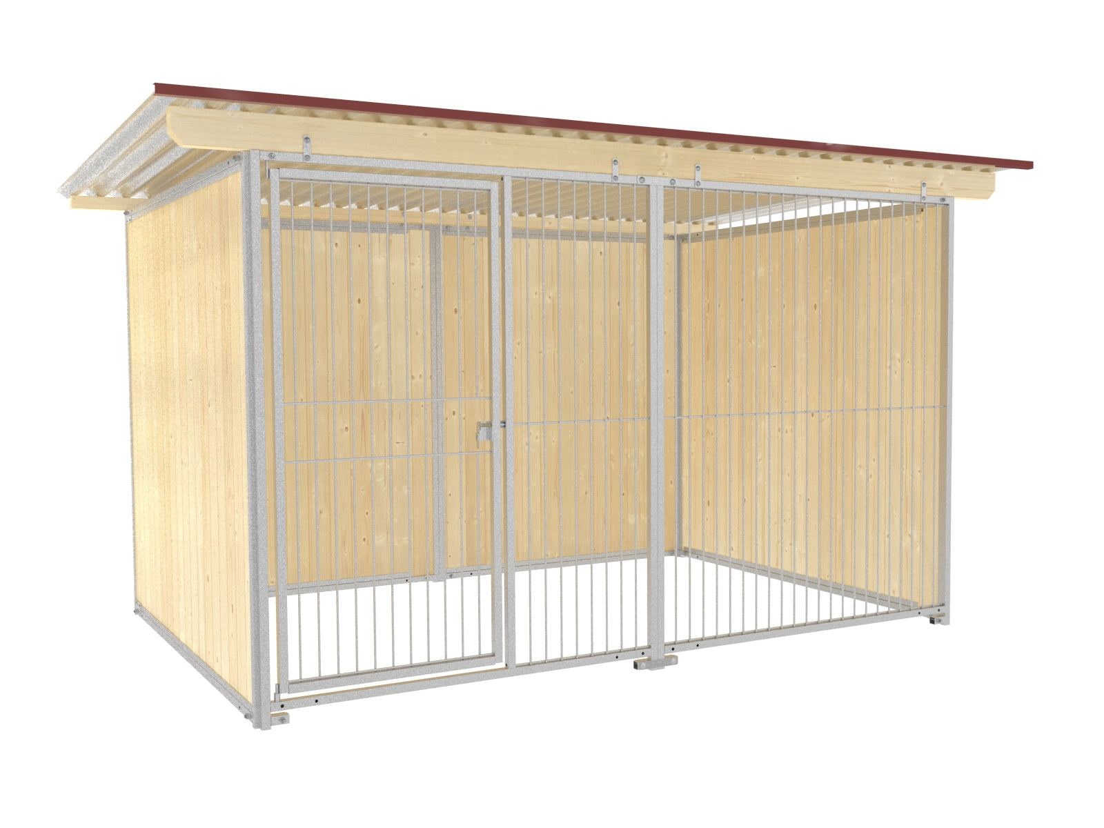 Zwinger 2 x 3 m mit Staabfront 8 mm