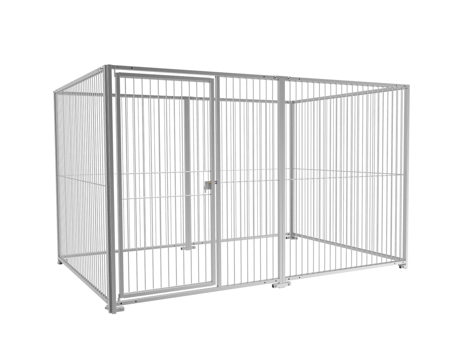 Hundezwinger rundum offen aus Metall Stababstand 57 mm korrosionsbeständig und für den Außenbereich