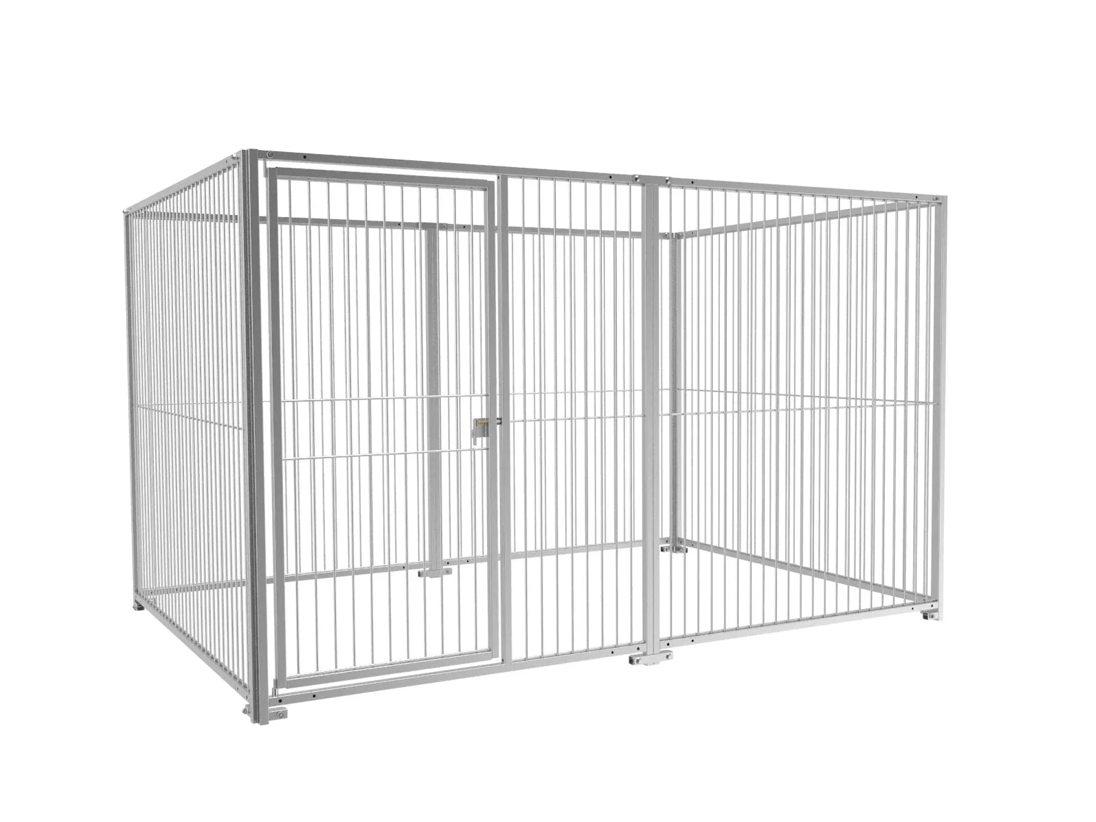 Hundezwinger rundum offen aus Metall Stababstand 57 mm korrosionsbeständig und für den Außenbereich