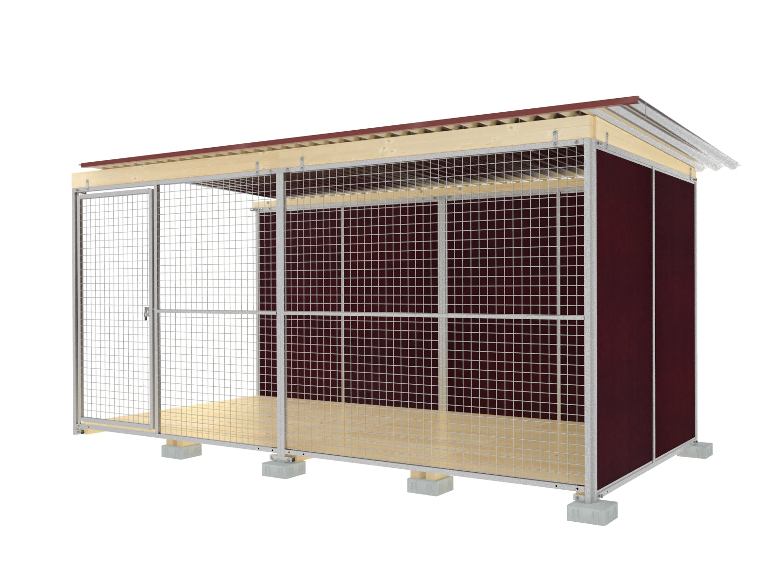 Hundezwingerabteil für Zwingeranlagen mit mehreren Kammern