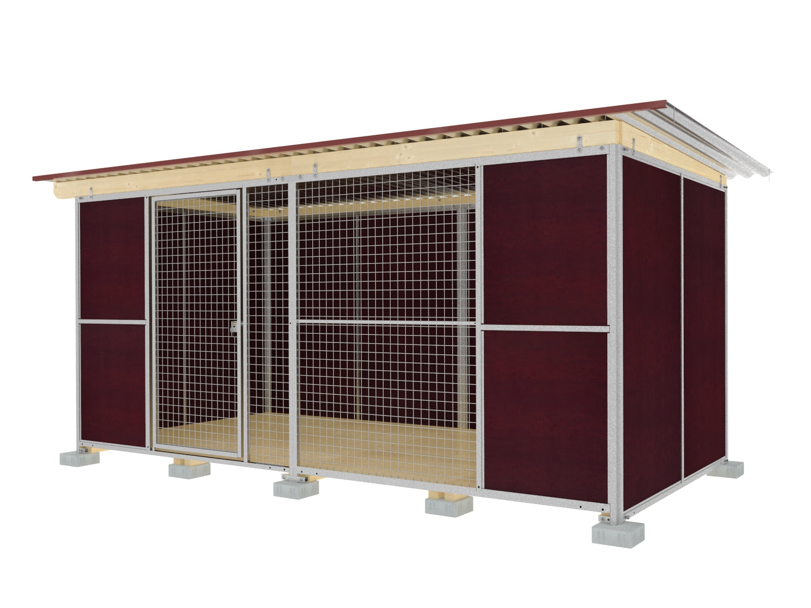 Hundezwinger für Zwingeranlagen mit vielen Hunden und Unterteilungen