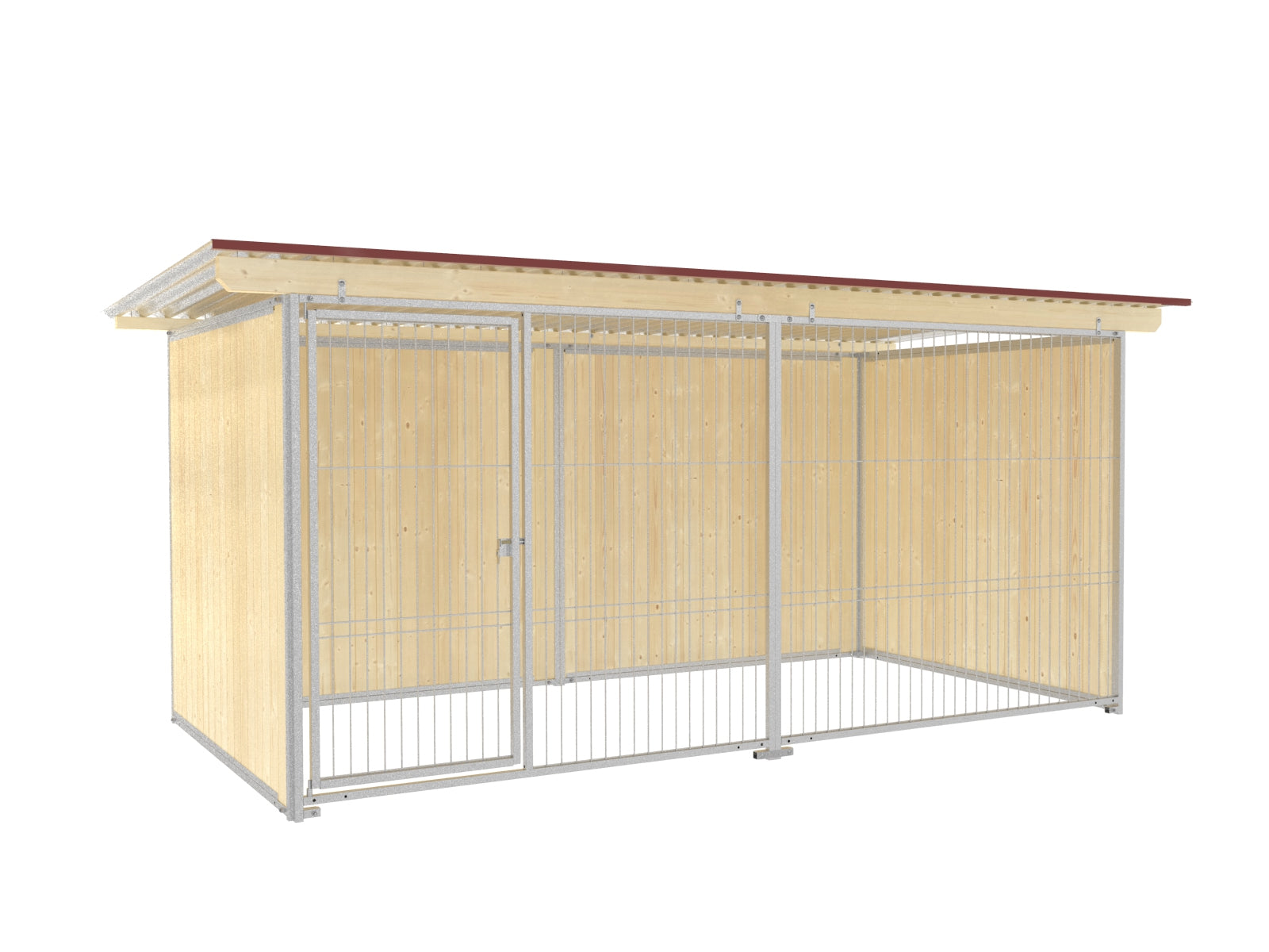 Zwinger Tiefe 2 m Breite 4 m mit Stabfront