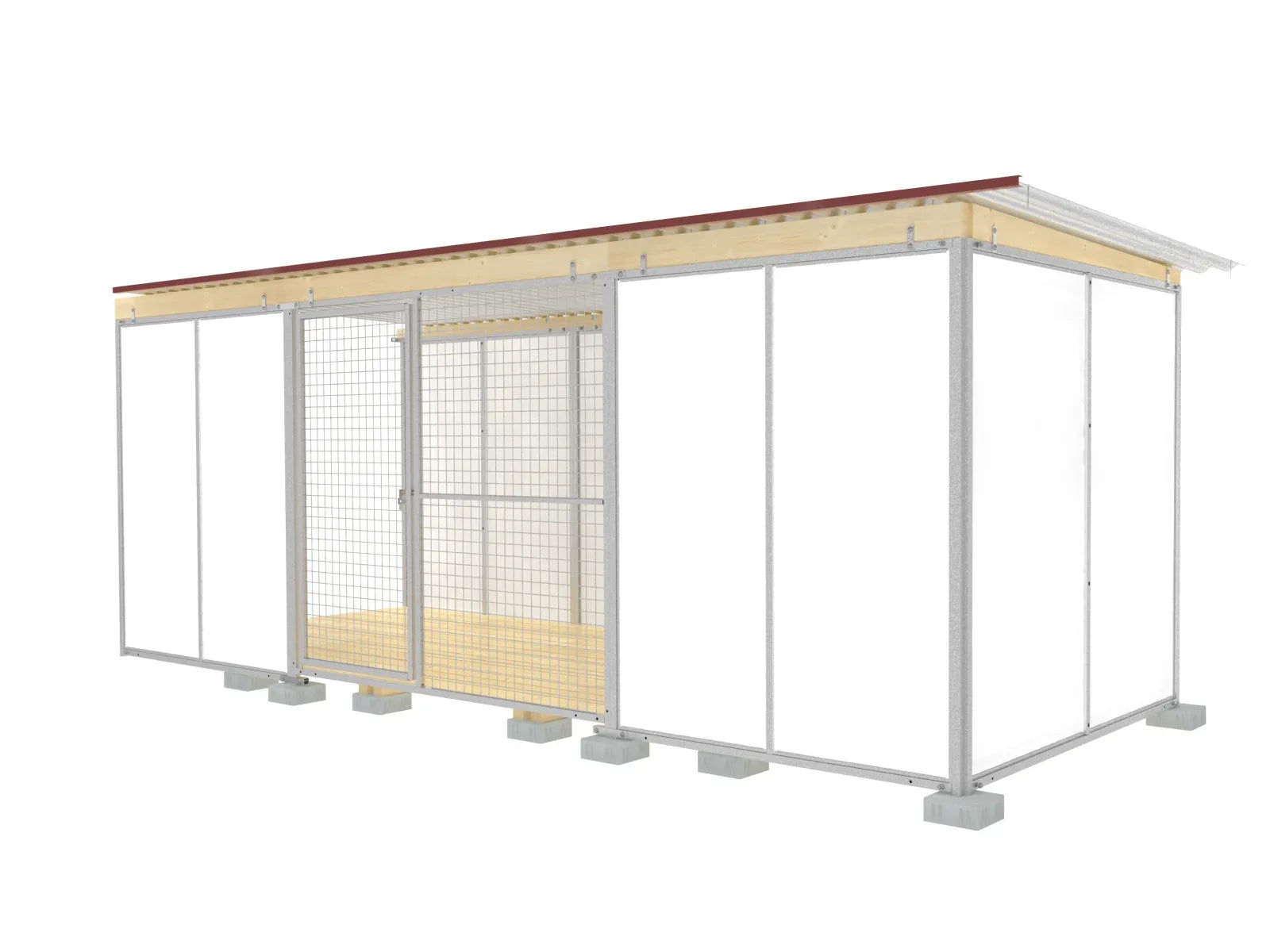 Hundezwinger zum Erweitern für viele Hunde mit glatten Wänden