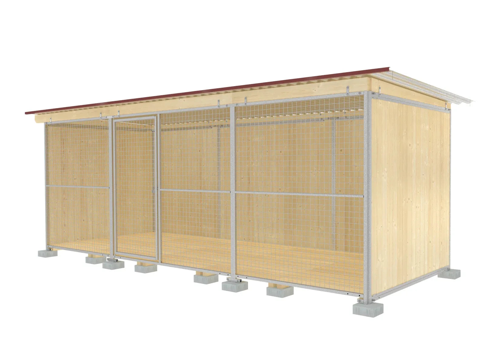 Outdoor Hundezwinger-Abteil mit verzinktem Hundeelementen aus Vierkantrohren