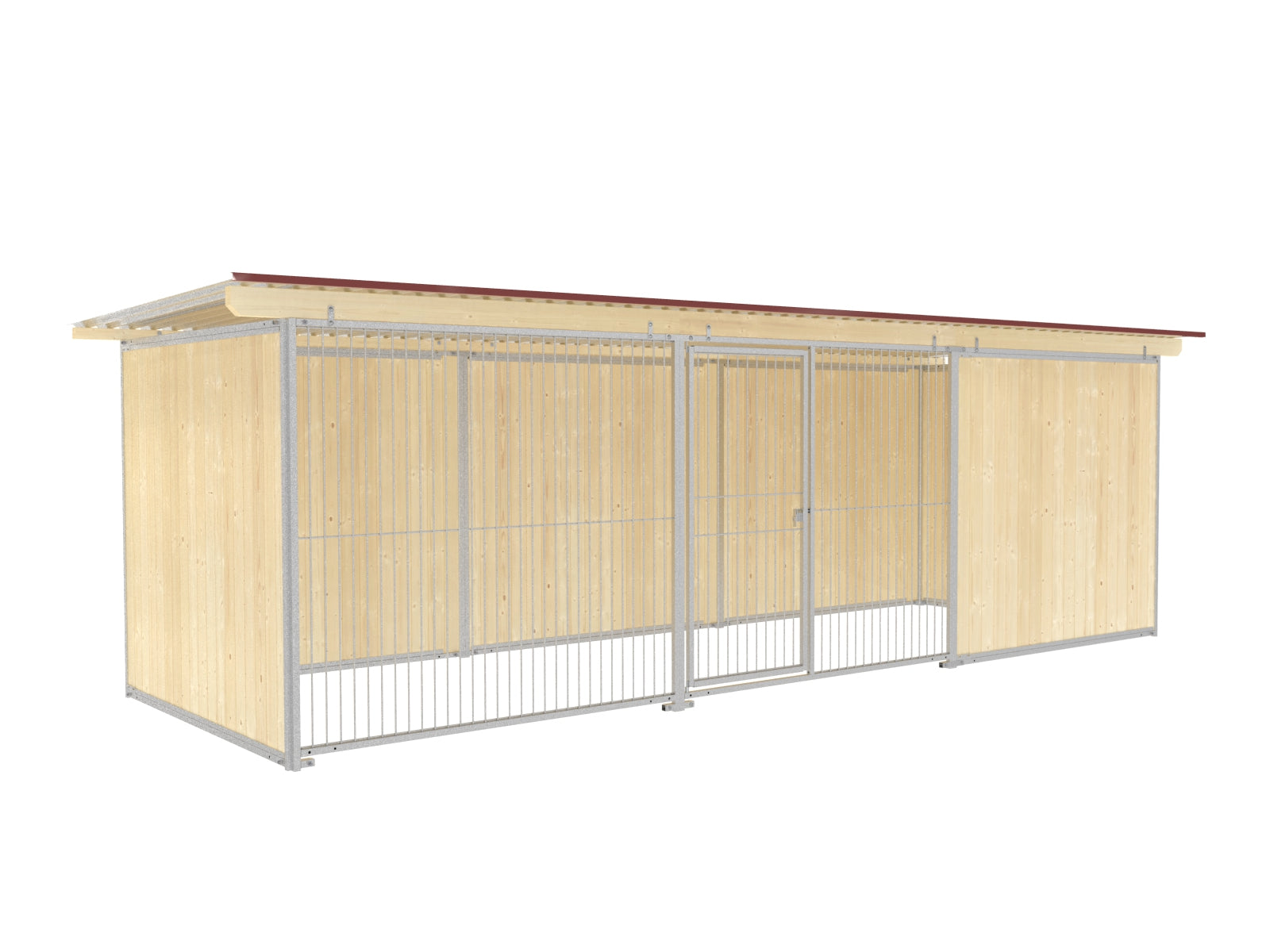Hundezwinger 6 Meter lang und 2 Meter breit ohne Boden aber mit Dach