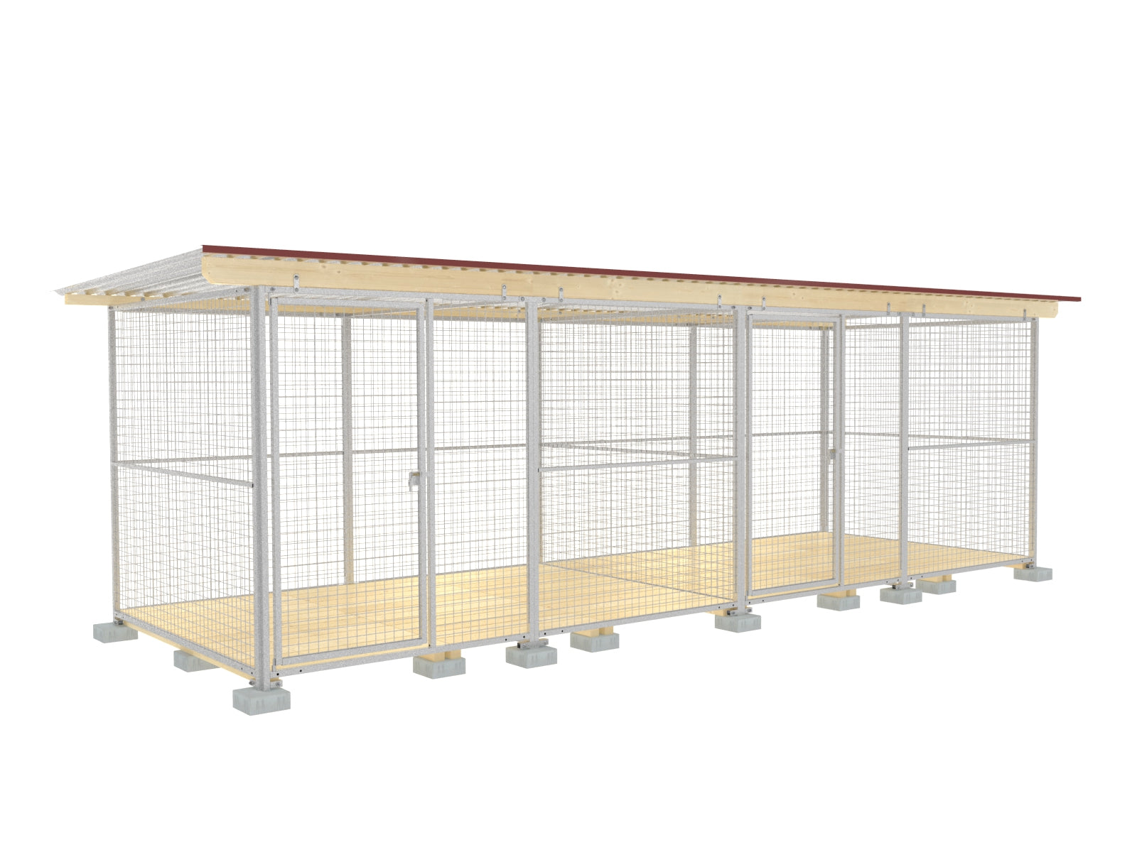 Lager von Kaminholz einmal unterteilt mit Holzboden