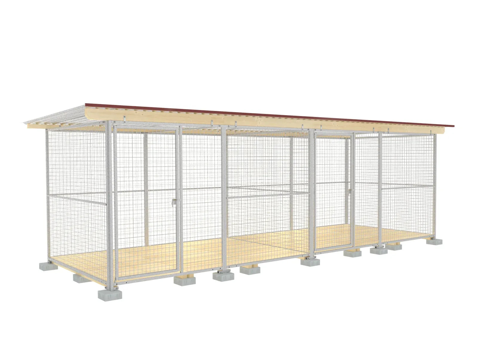 Lager von Kaminholz einmal unterteilt mit Holzboden