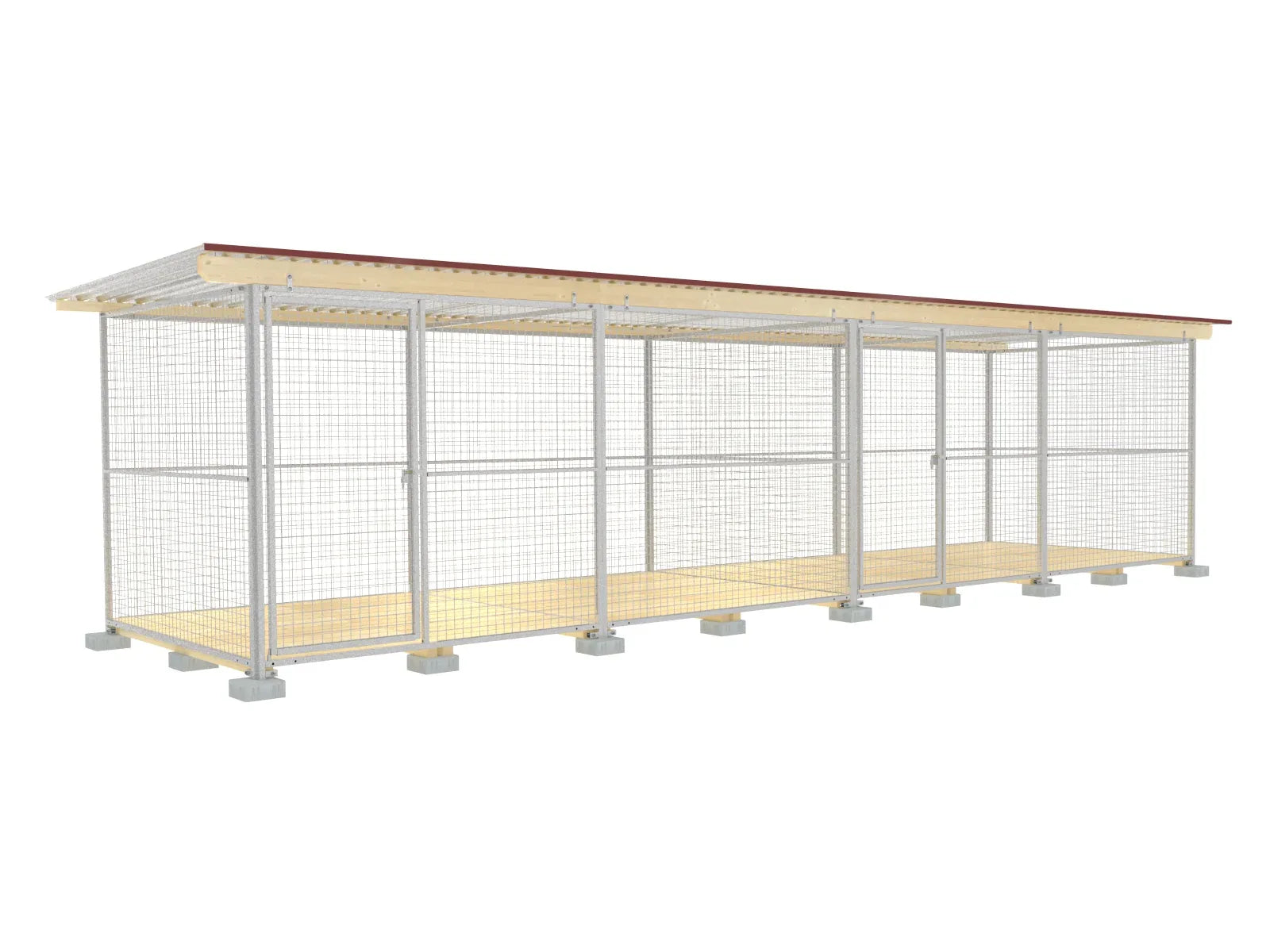 Brennholzlager mit Boden in der Größe 2 x 8 m