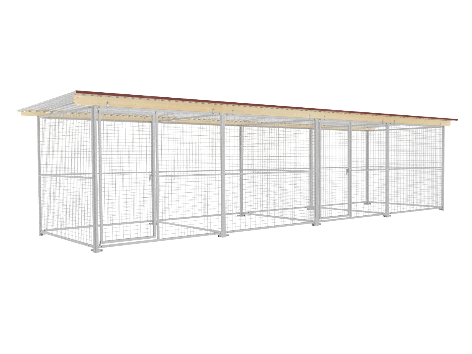 Kaminholz-Lager in der Größe 2 x 8 m einmal unterteilt