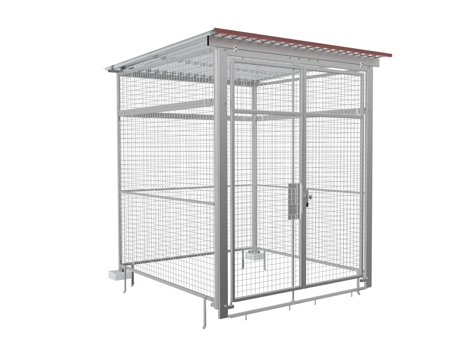 Gasflaschenlager 2 x 2 m groß mit abschließbarer Türe