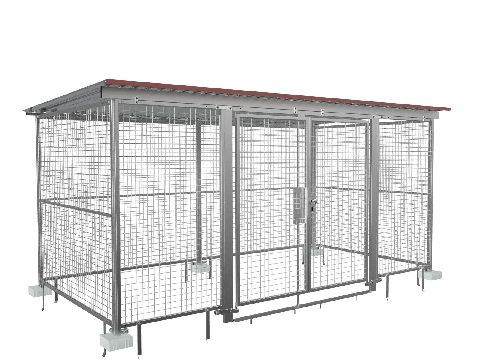 Gasflaschenschrank für den Außenbereich mit Blechdach und absperrbarer Türe