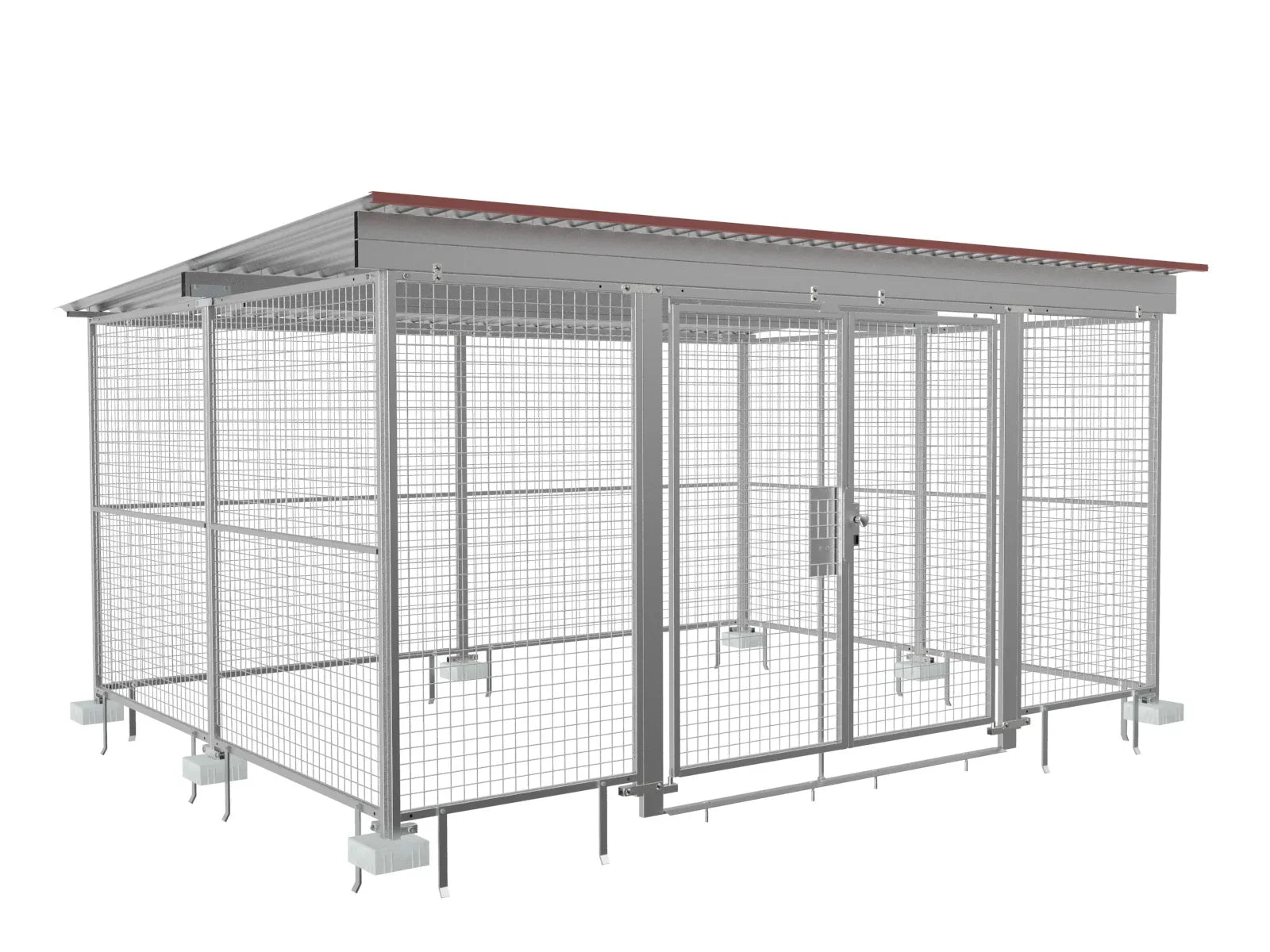 Gasflaschen-Lager befahrbar mit Hubwagen und Gasflaschenpalette niedrige Bodenschwelle