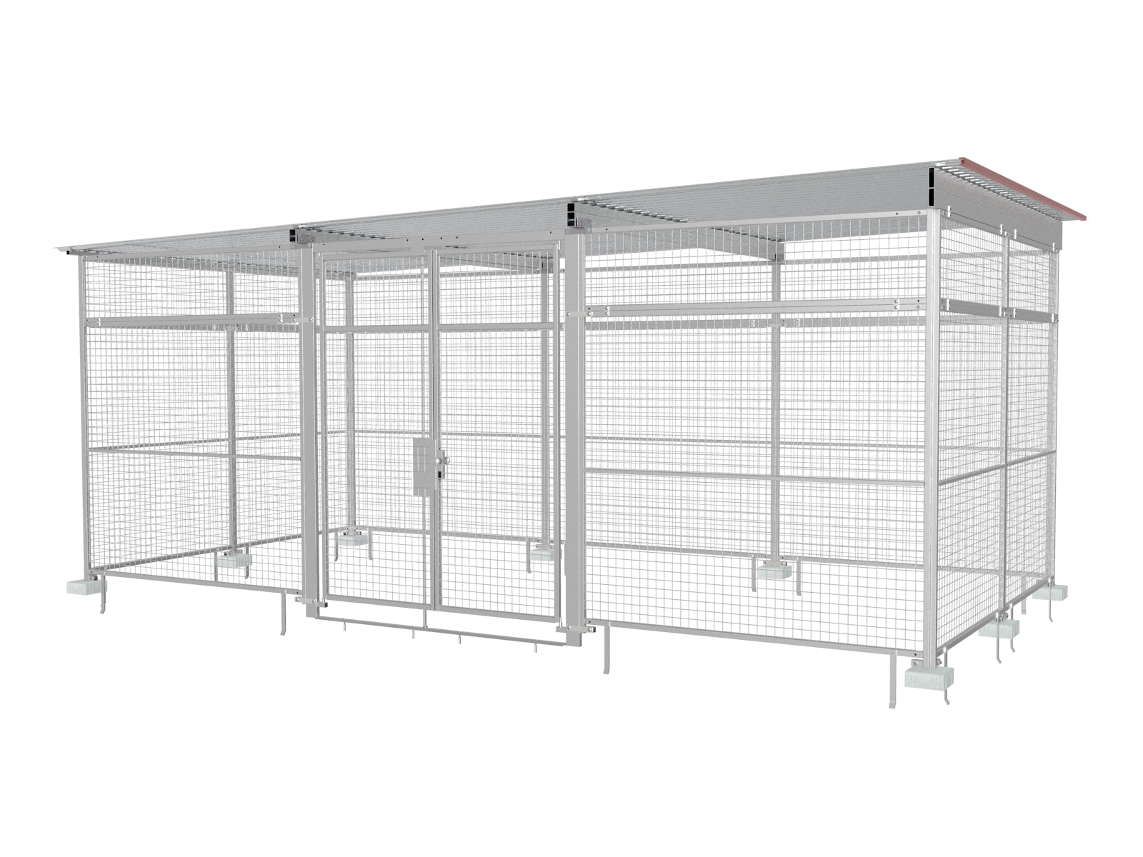 Großes Gasflaschenlager zur Aufbewahrung von verschiedenen Industriegasen