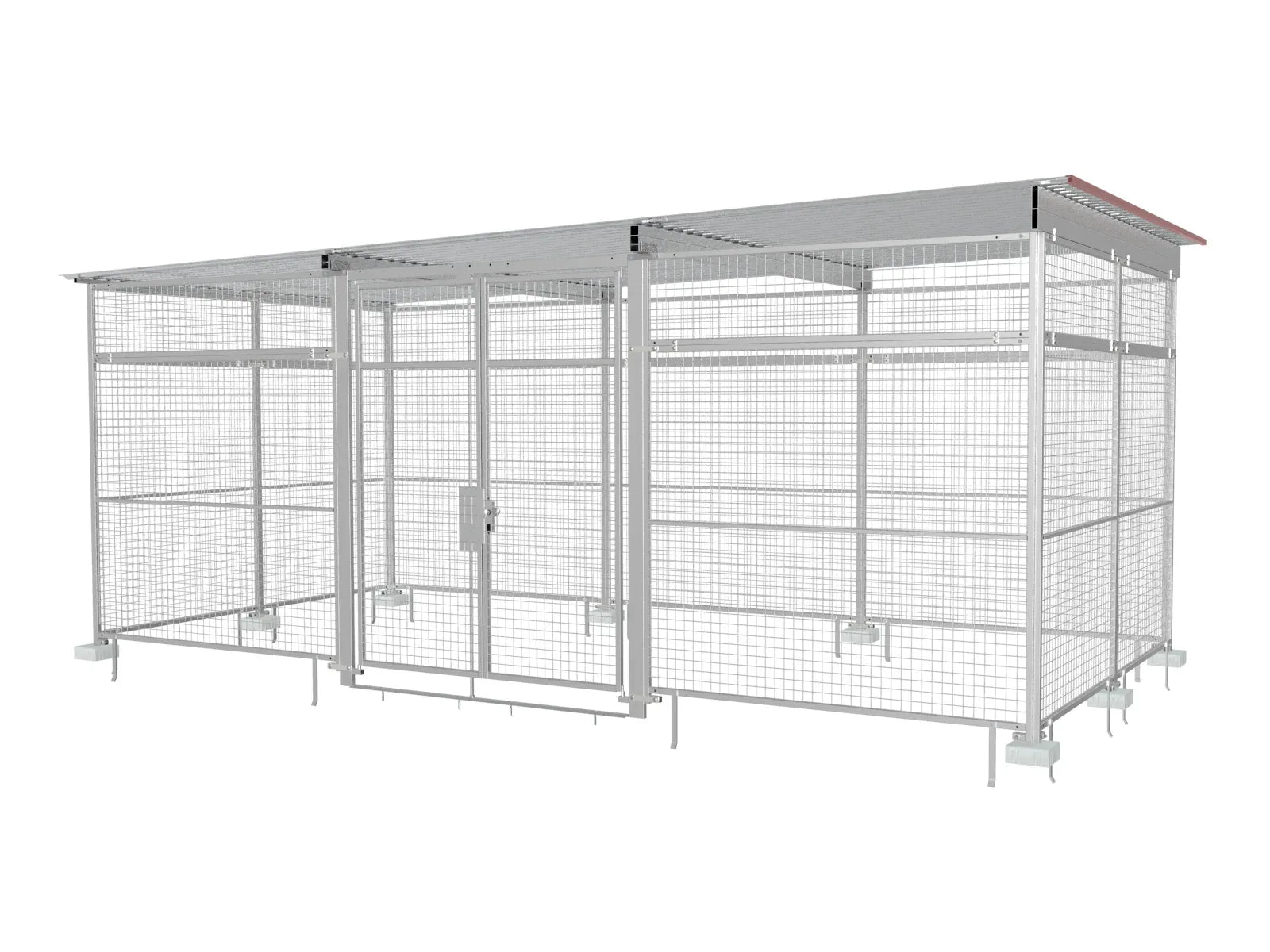 Großes Gasflaschenlager zur Aufbewahrung von verschiedenen Industriegasen