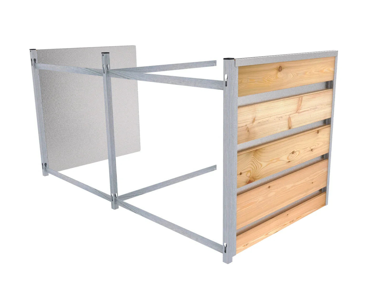 Hochbeet Elemente mit verbindungsteilen und Innenverkleidung