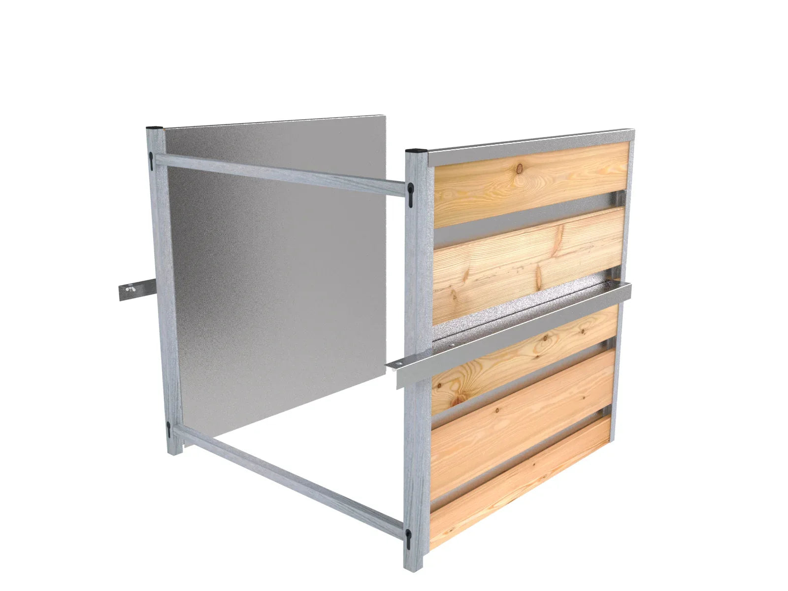 Hochbeeterweiterung aus Lärchenholz und korrosionsbeständigen Metall