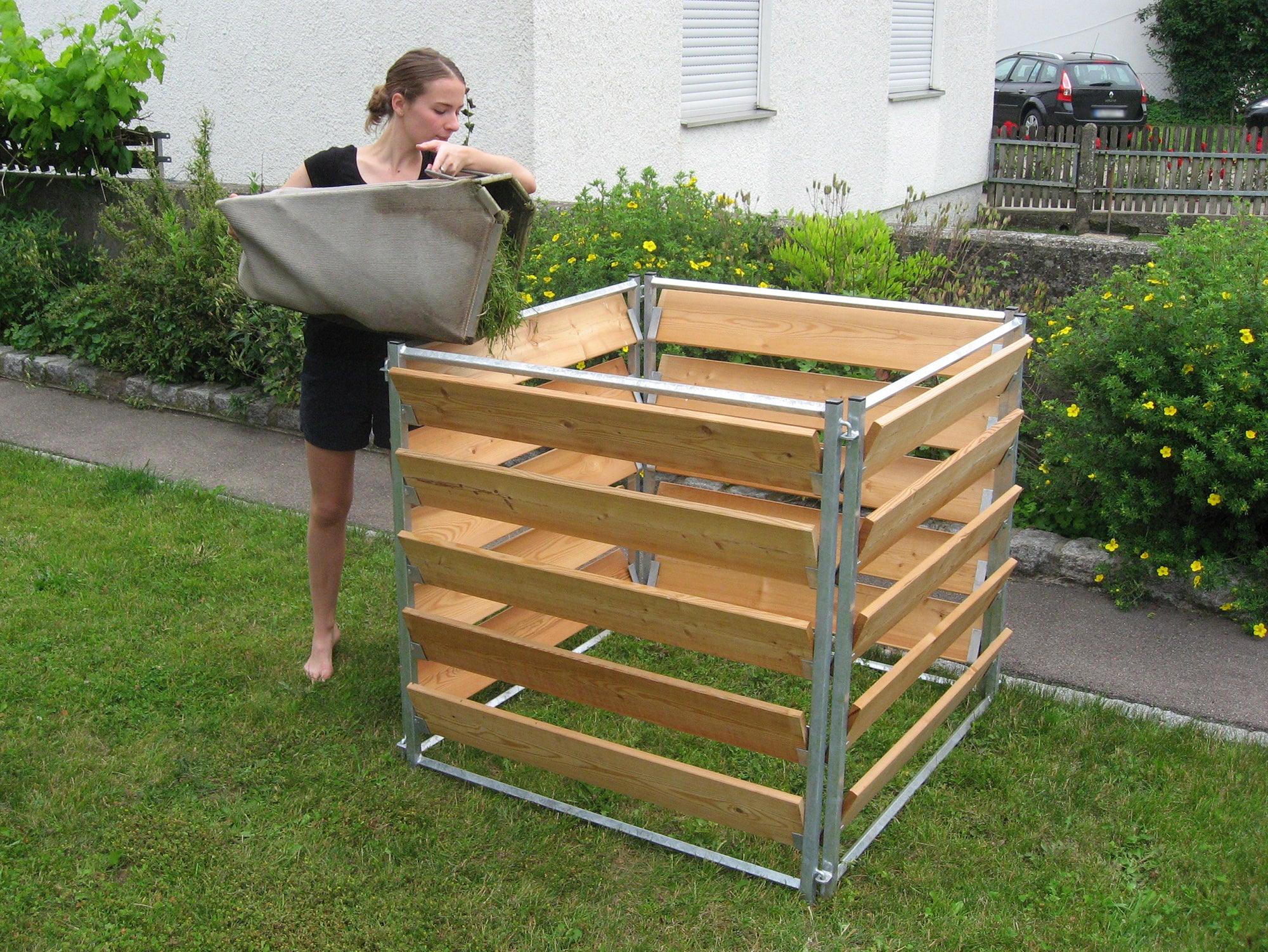 Komposter für den Garten aus Lärchenholz