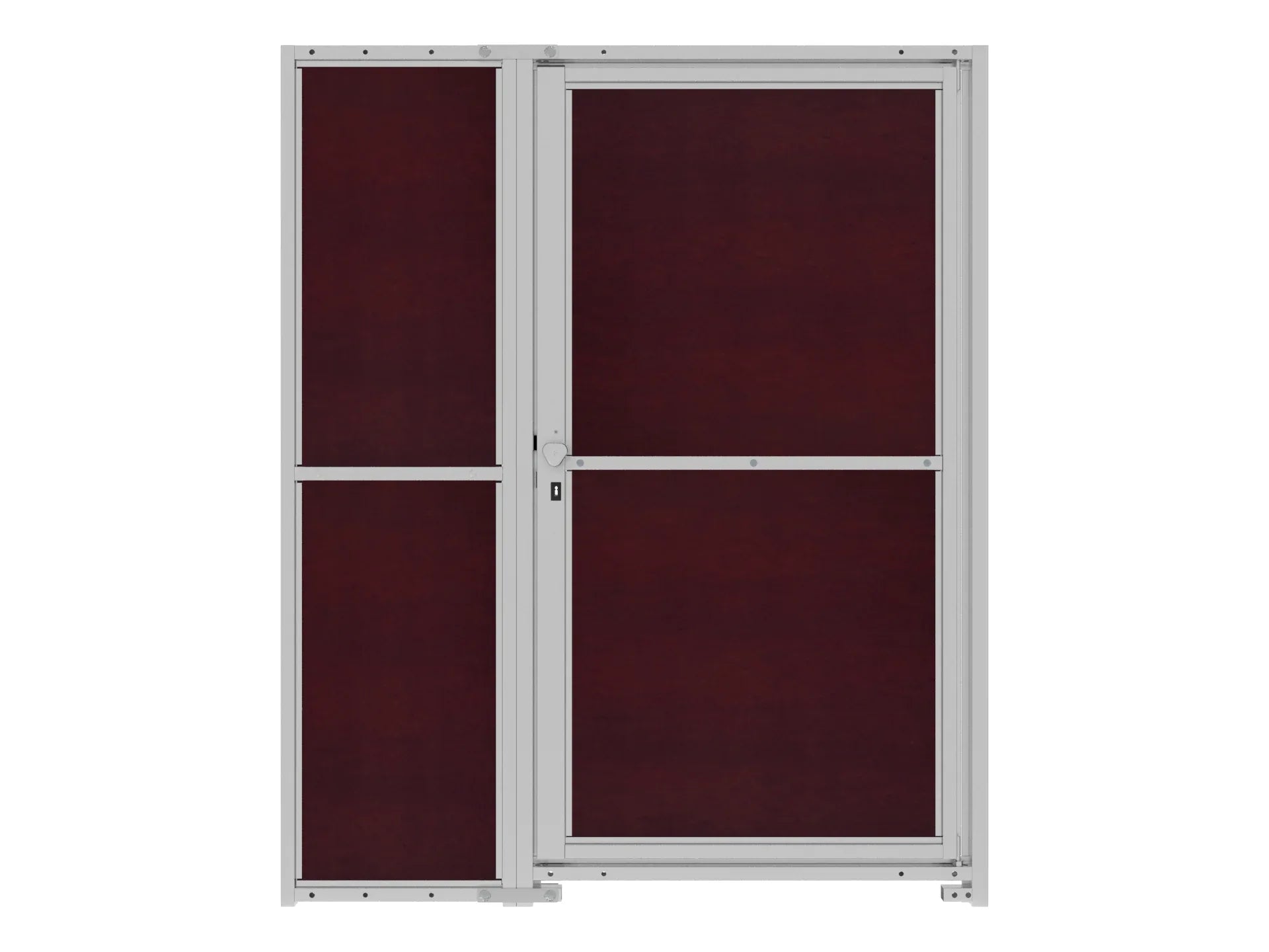 Zwingerwand mit Türe zum absperren angebaut an eine weiter Zwingerwand