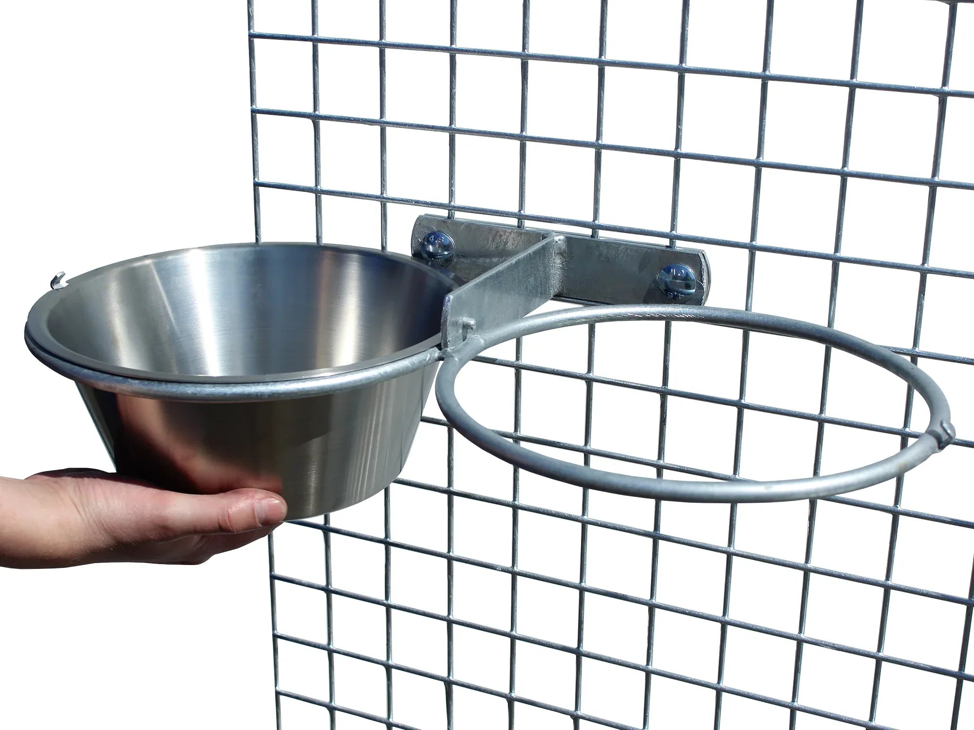 Futternapf gesichert in einem Gestell gegen umwerfen