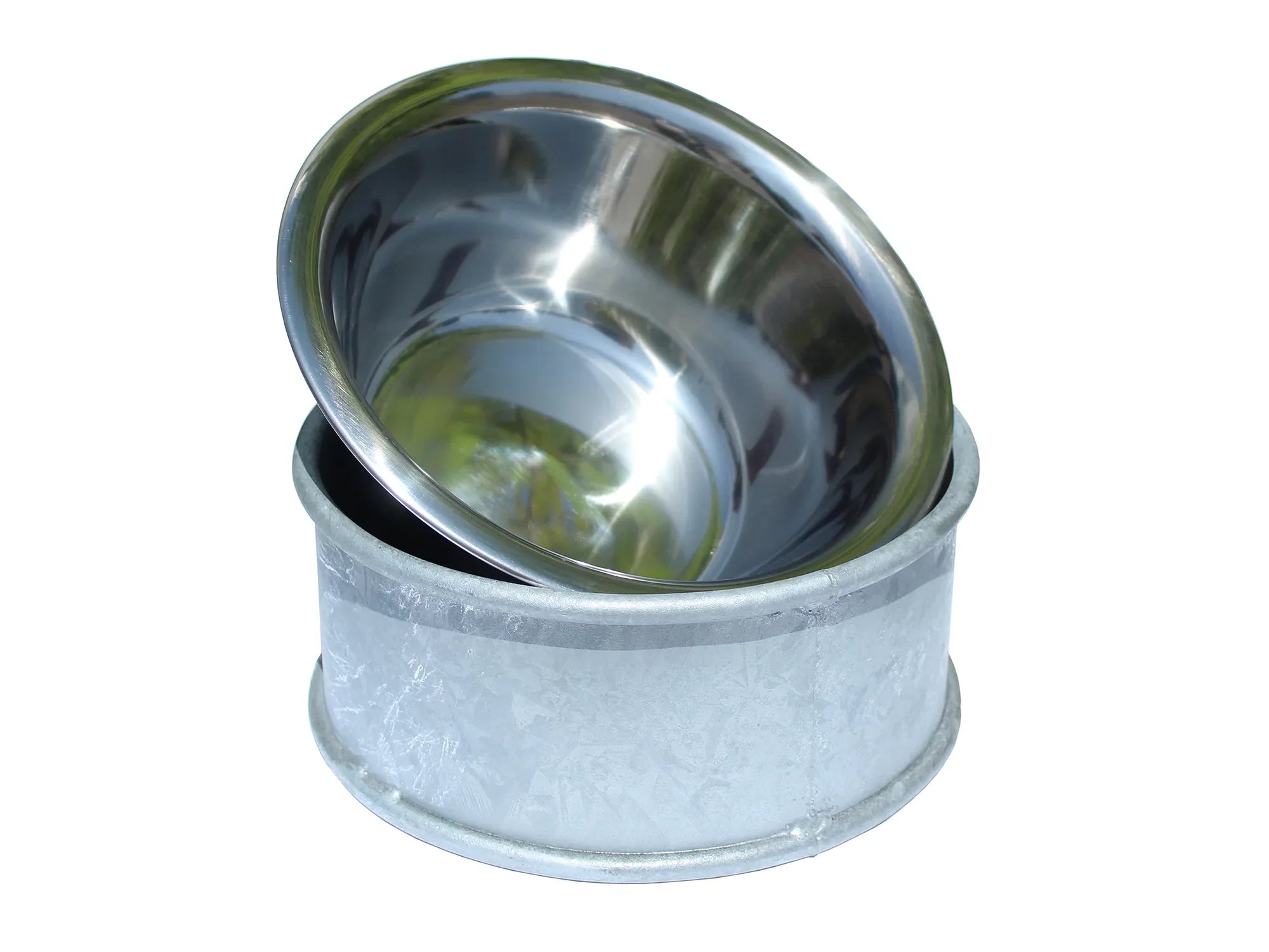 Futternapf für Hunde eingesetzt in ein Ringgestell gegen umwerfen