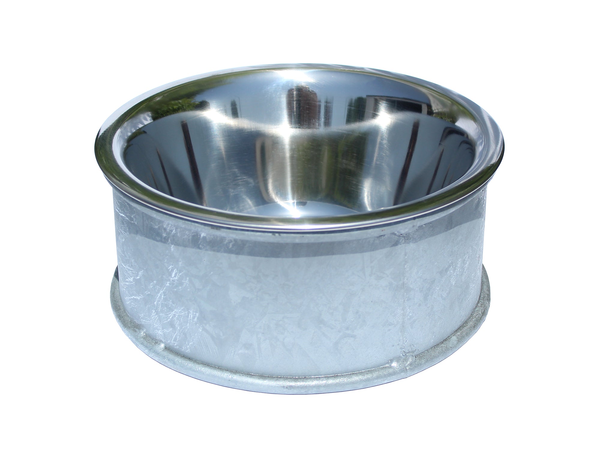 Bodennapf mit Ringgestell aus verzinktem Stahl
