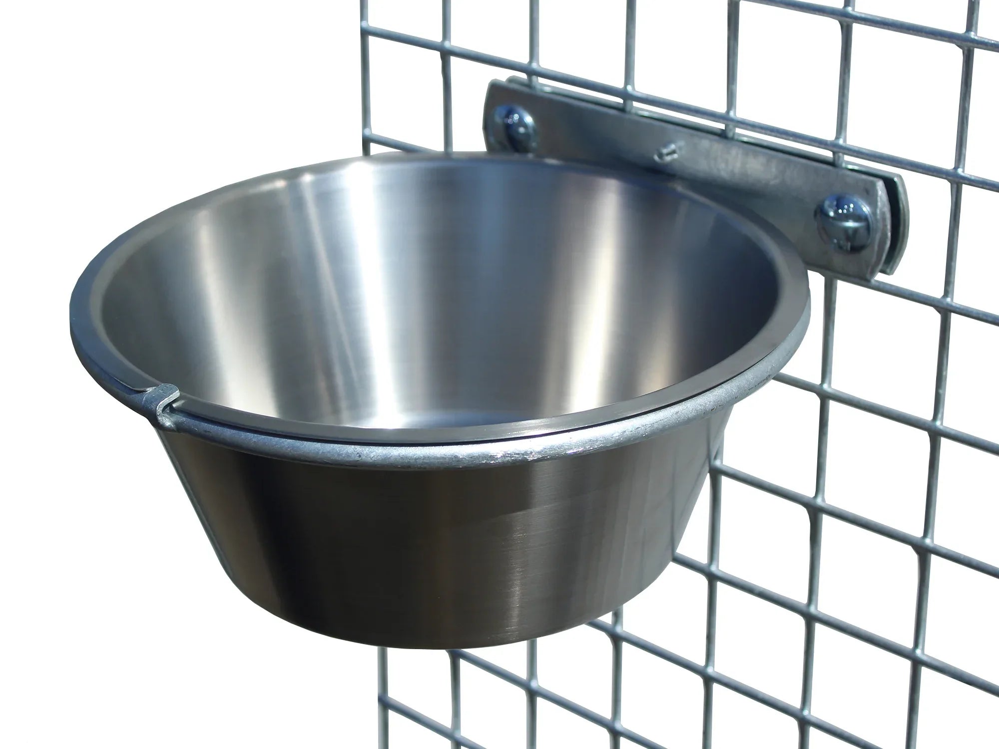 Hundenapf mit Wandring angebaut an einem Gitterelement