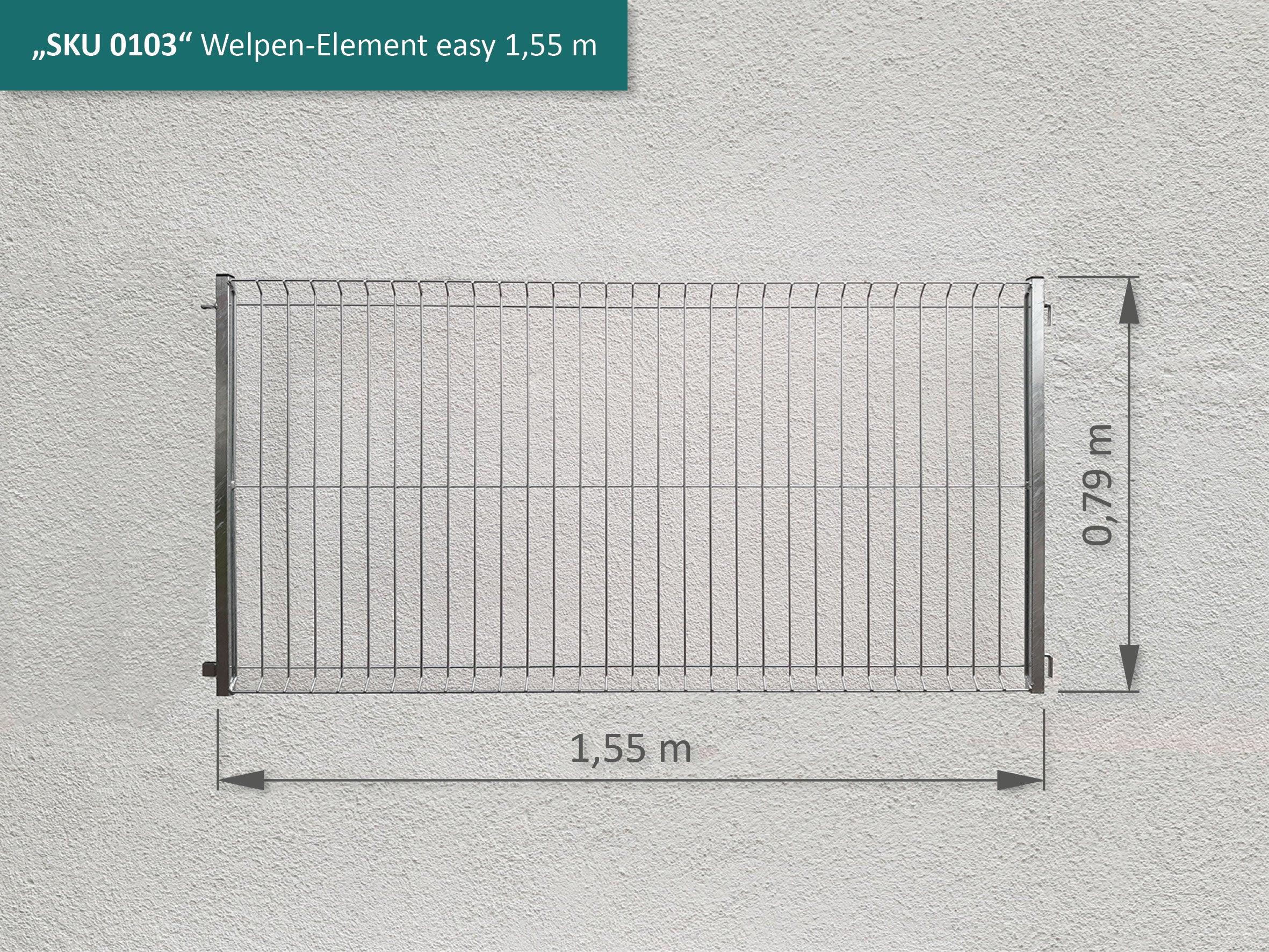 Welpen-Element aus verzinktem Stahl für Welpenausläufe