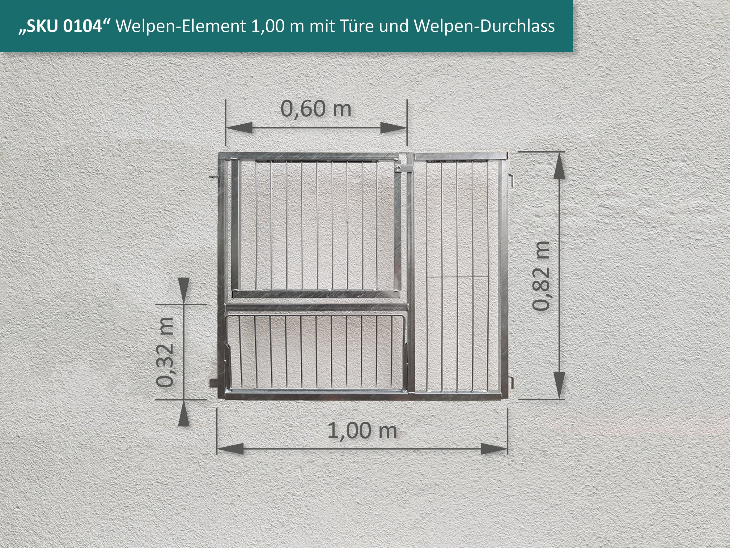 Welpengitter mit Türe und Welpendurchlass