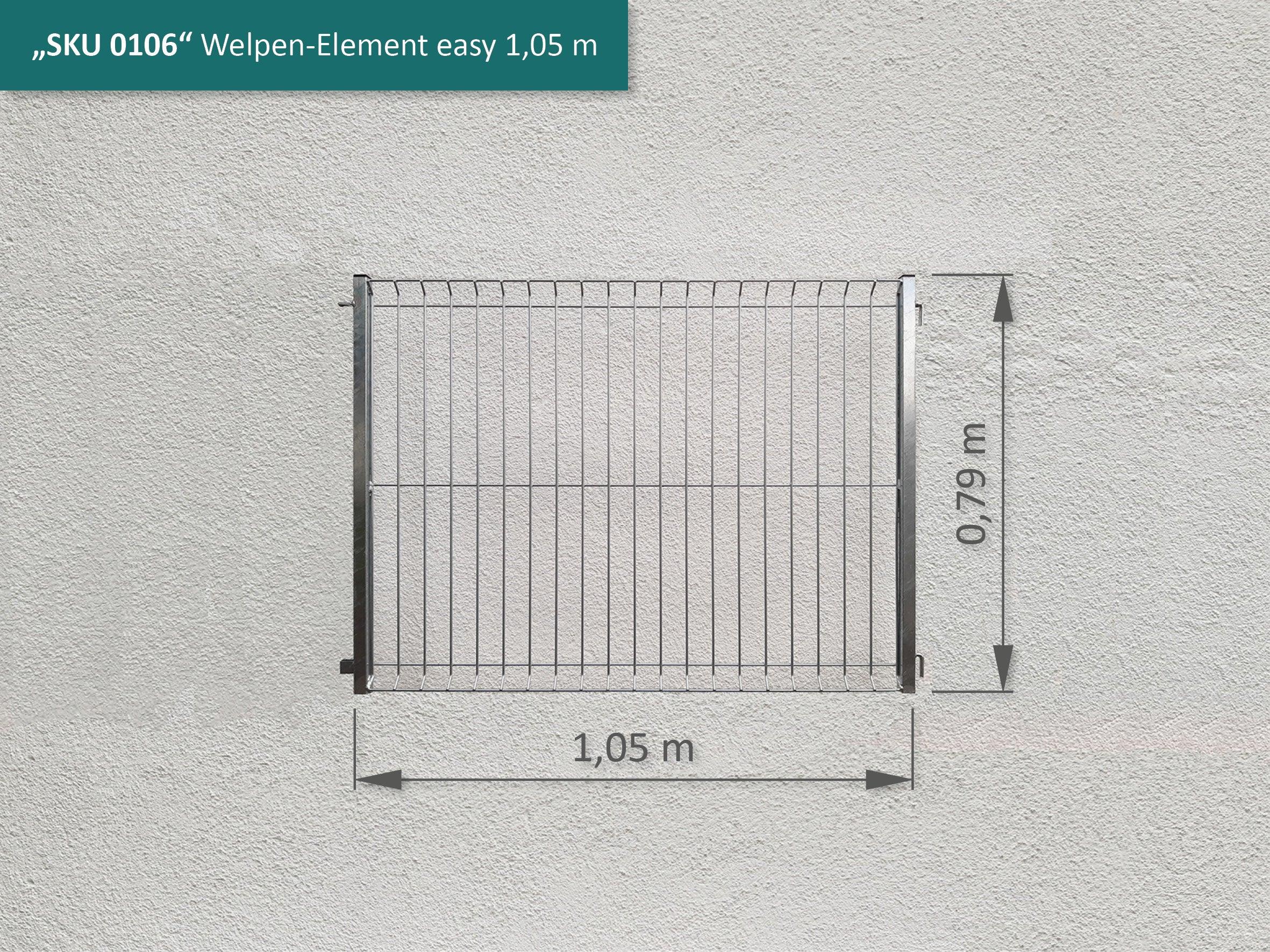Welpenzaun-Element länge 1 m für Welpenlaufställe