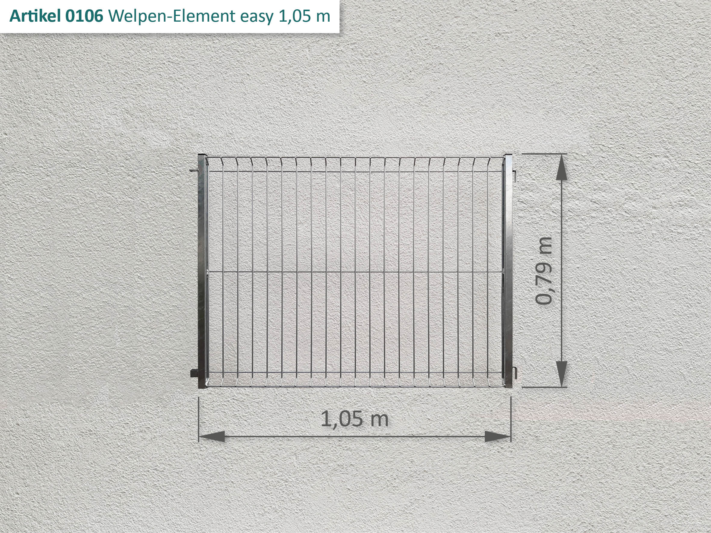 Welpenzaun-Element länge 1 m für Welpenlaufställe