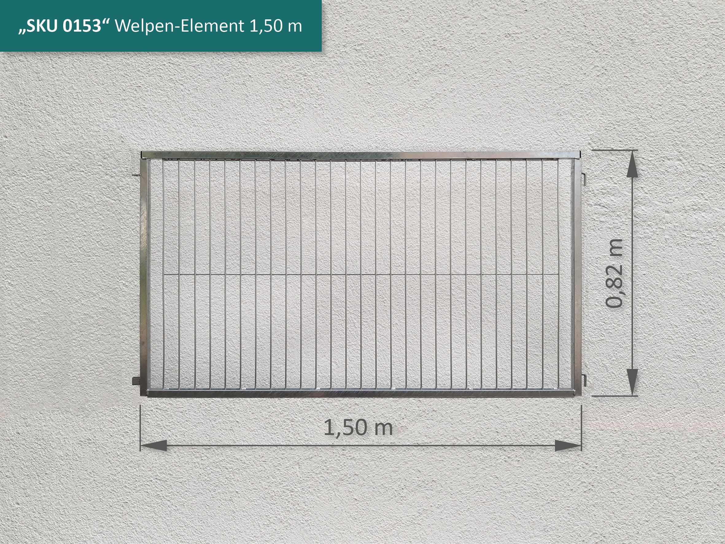 Zaunelement für Hundewelpen, Höhe 82 cm