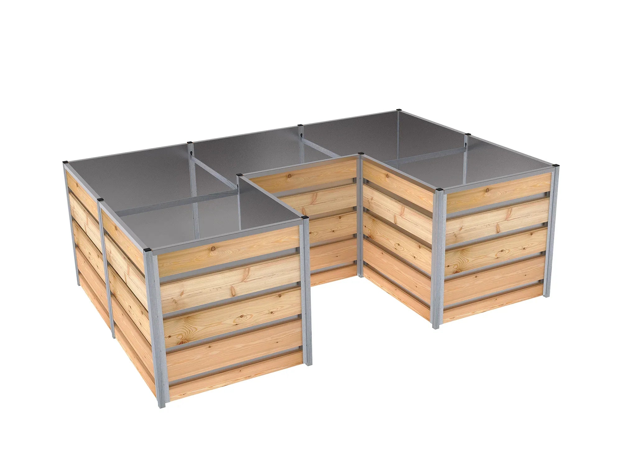 Hochbeet 83 cm hoch mit Innenverkleidung aus verzinktem Blech