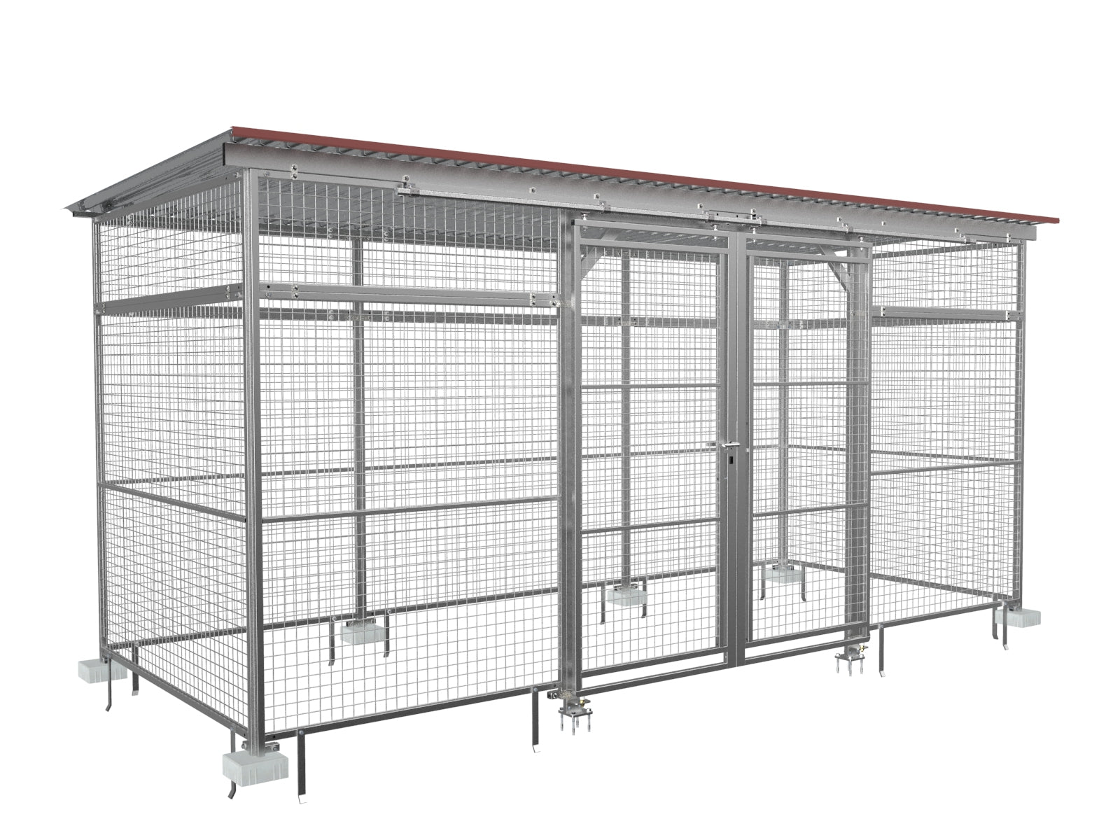 Gasflaschenlager | Gasflaschencontainer befahrbar mit Schiebetür