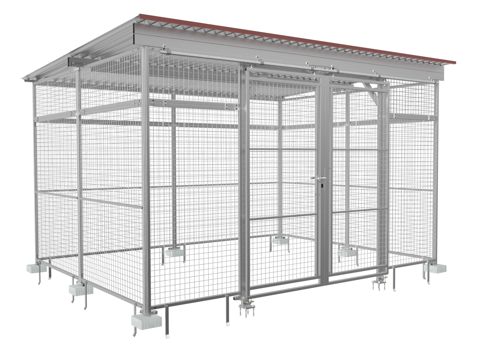 Gasflaschenlager | Gasflaschencontainer befahrbar mit Schiebetür